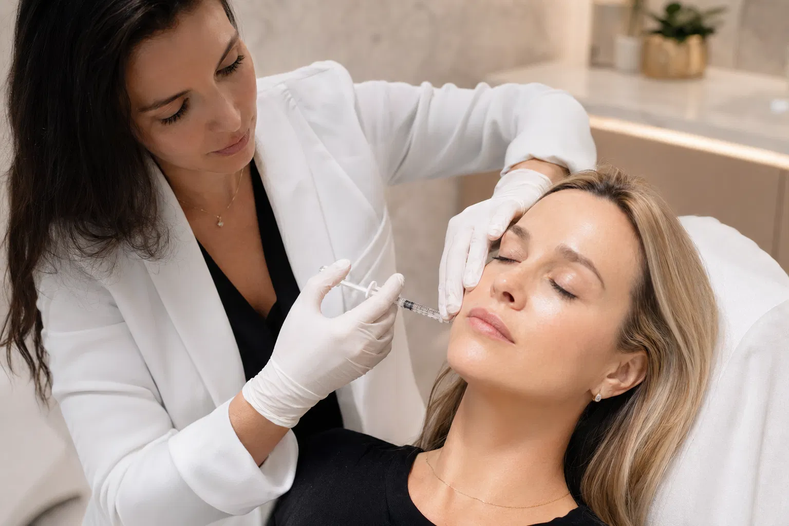 Expert aesthetic injectable treatment being performed at CleverChick Aesthetics & Wellness