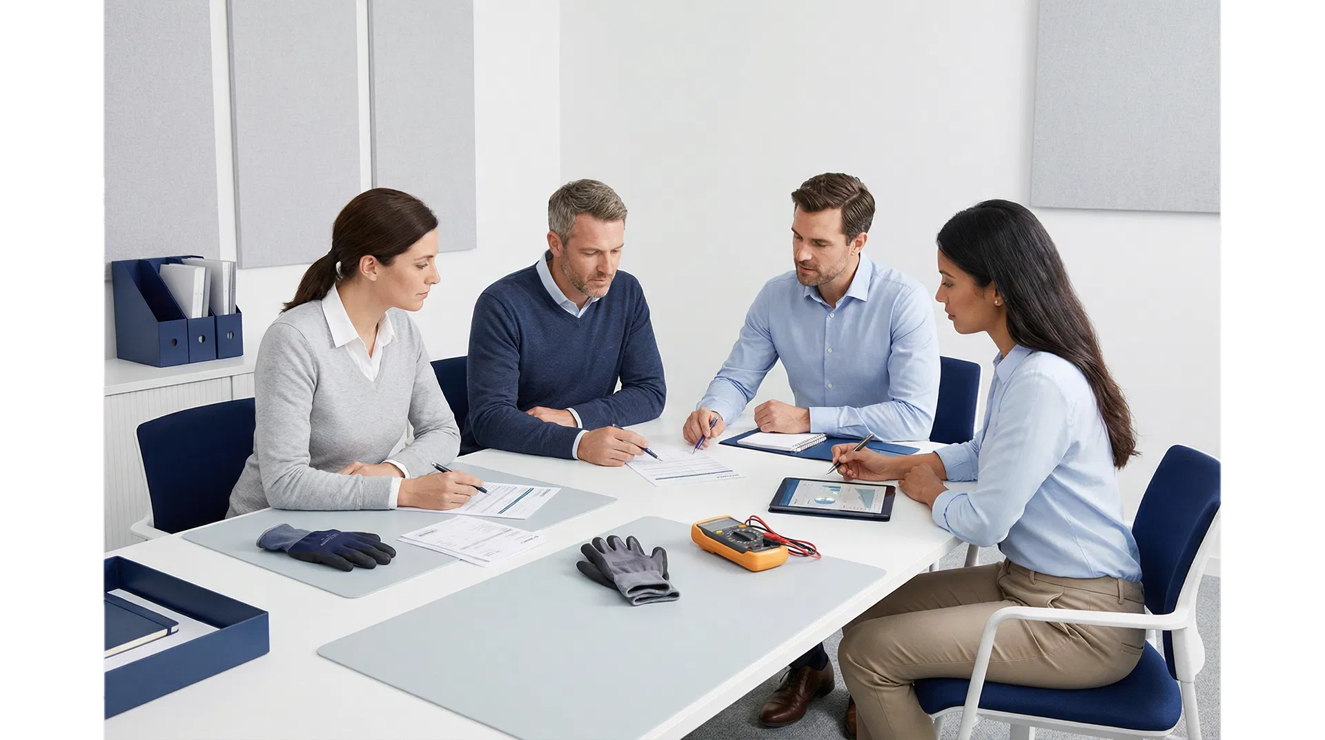 Şeffaf iletişim ve kurumsal planlama yaklaşımını temsil eden ekip toplantısı