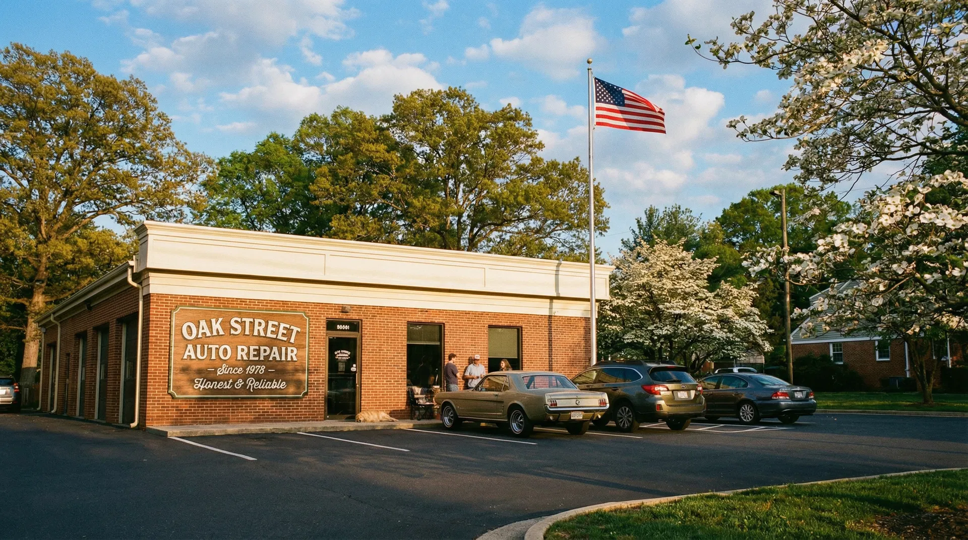 Greg's Garage exterior - neighborhood auto repair shop