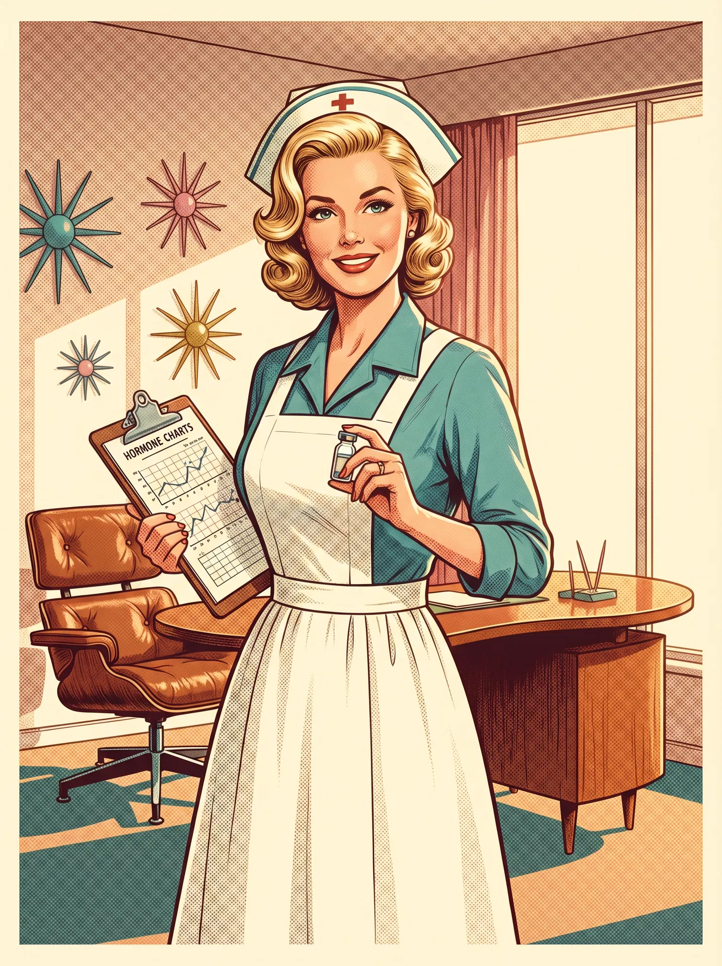 VeinLife retro nurse illustration