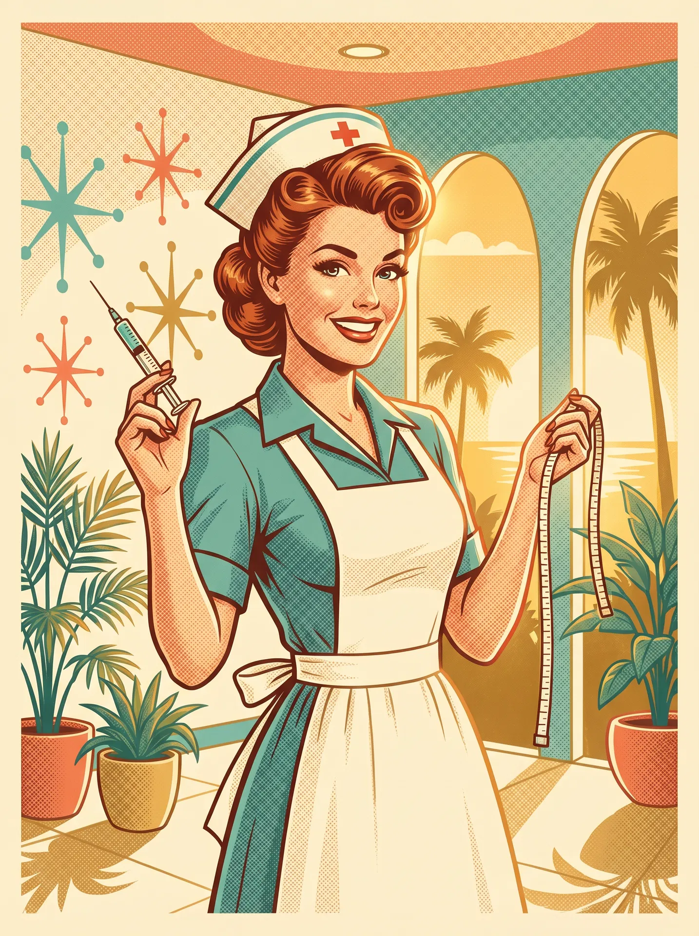 VeinLife retro nurse illustration