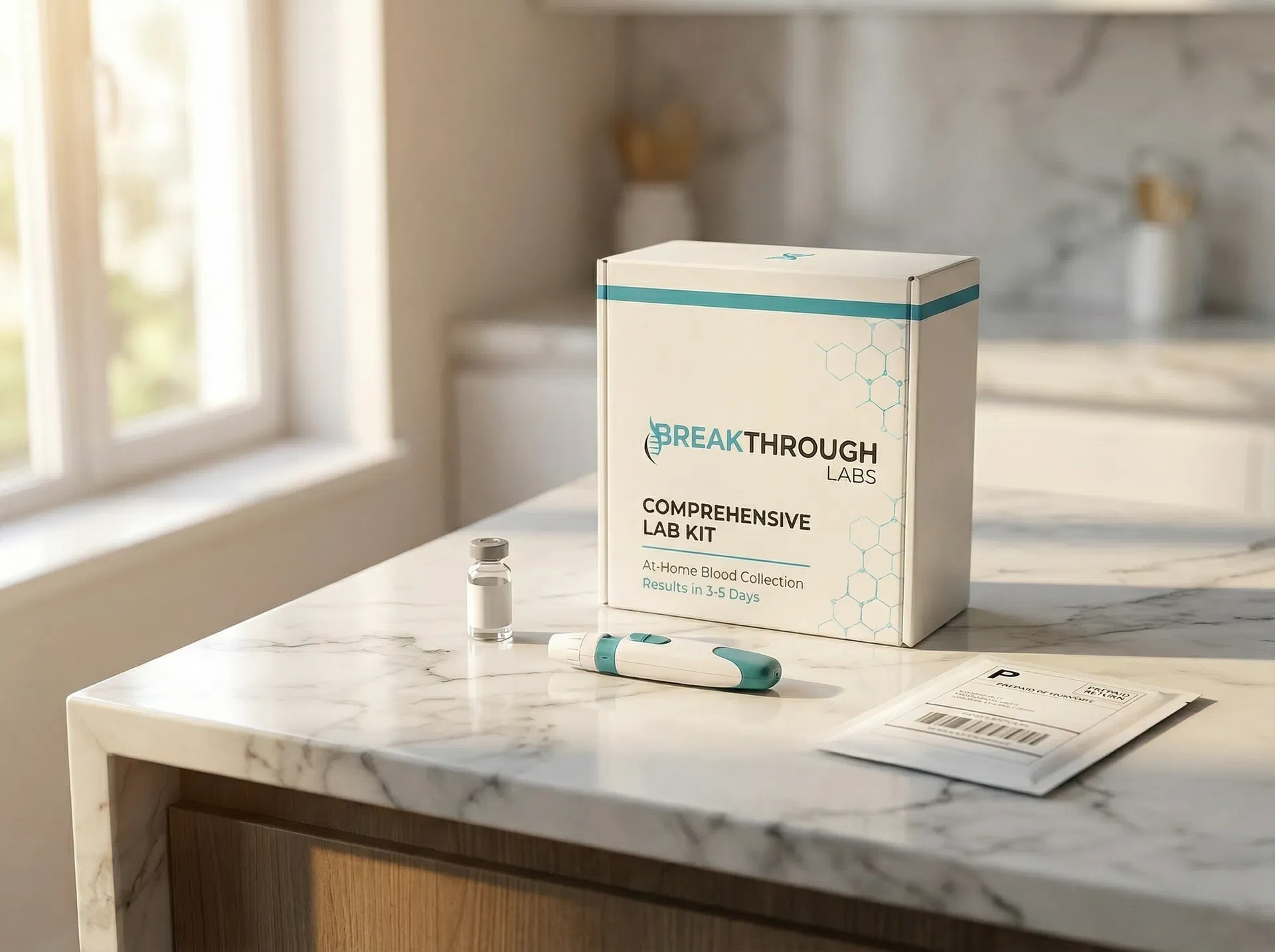 OnlyLabs Comprehensive Lab Kit on a marble countertop