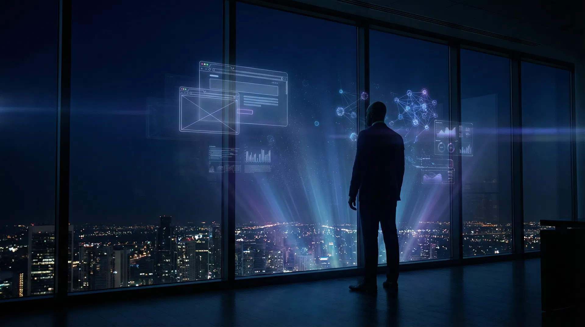 Professional AI-powered website on screen