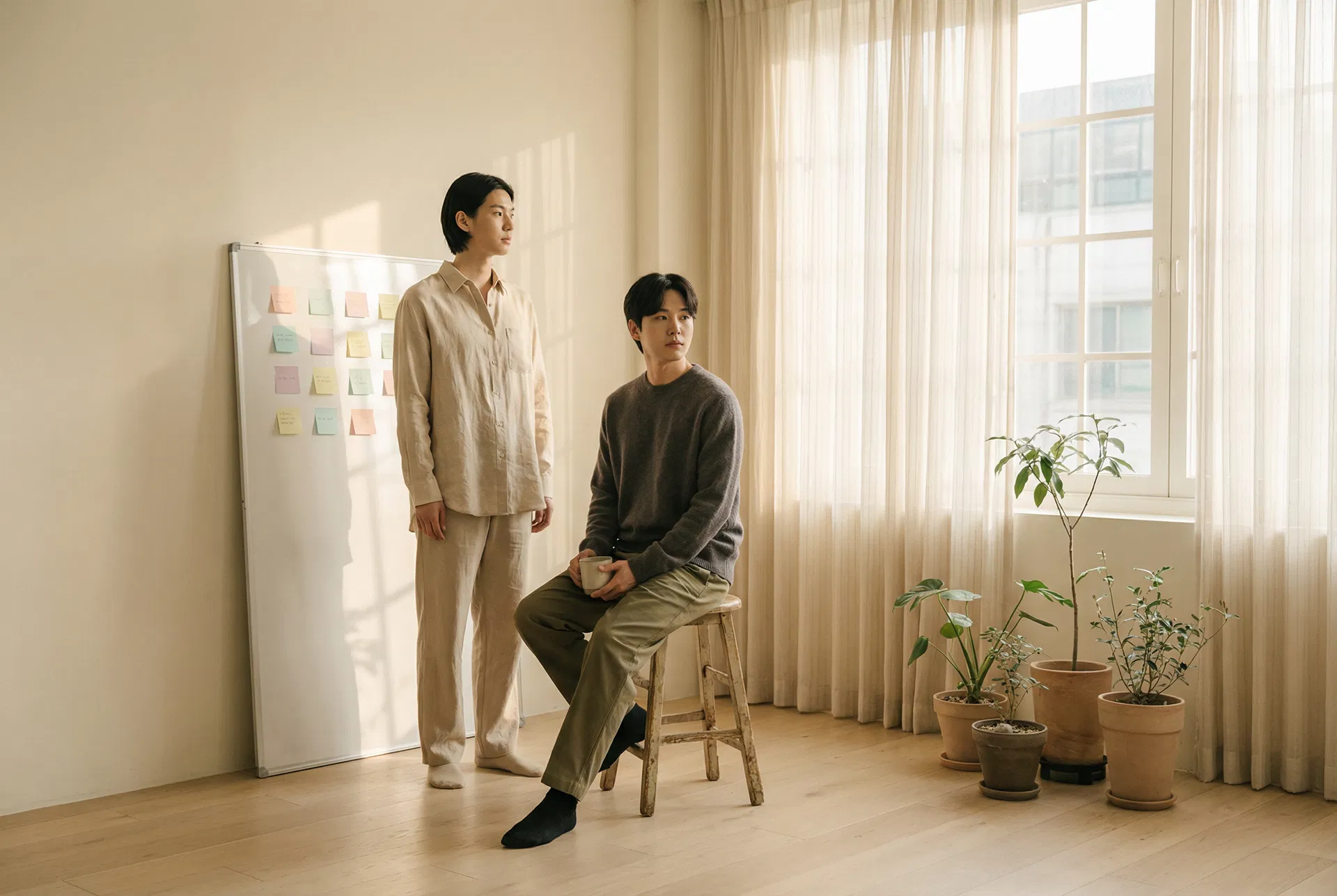 Fashion professionals reviewing project details