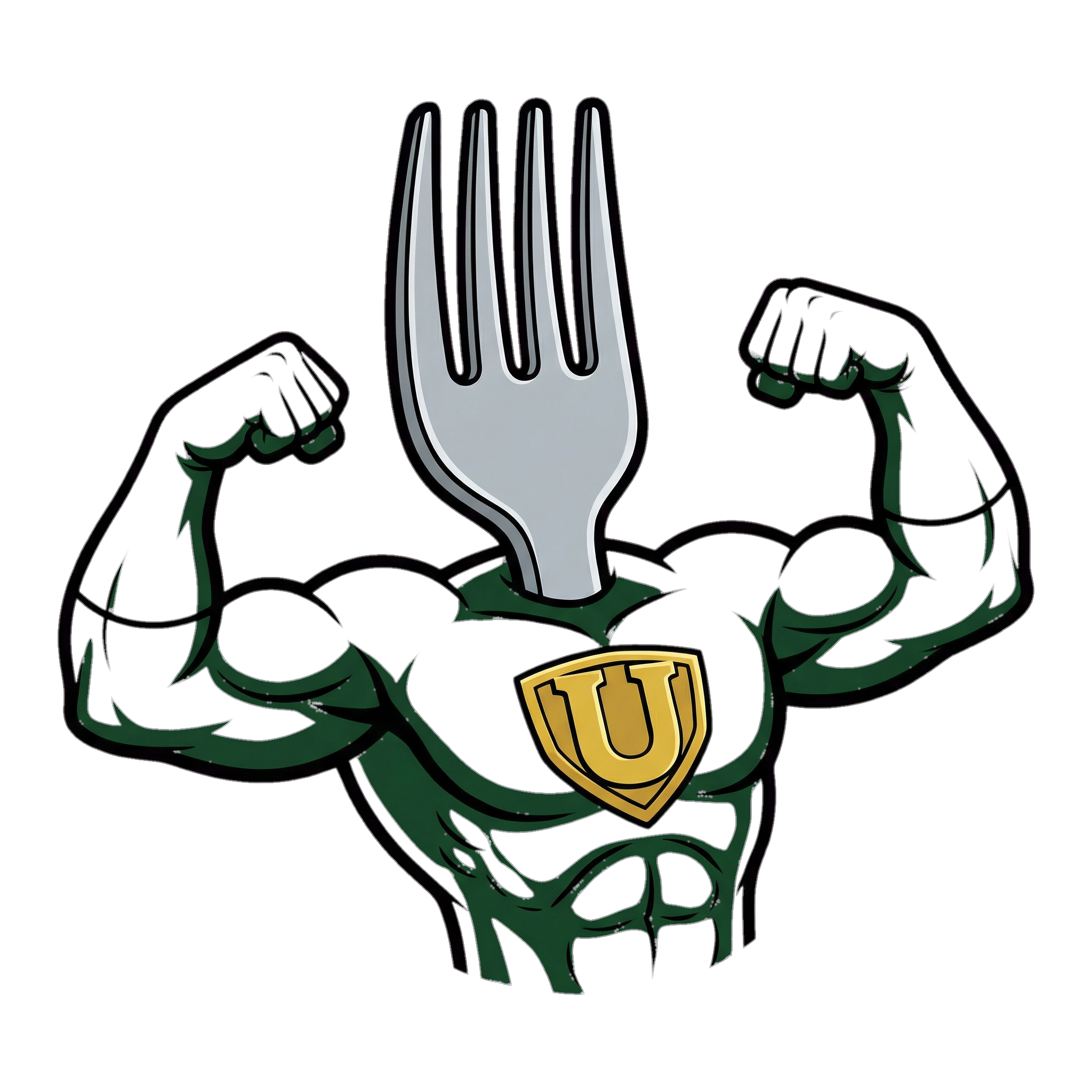 Unnasty superhero fork logo