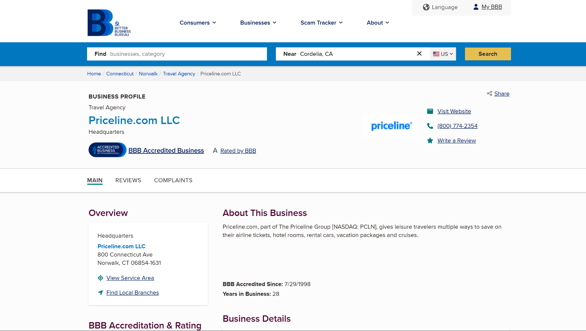 Priceline Flights BBB