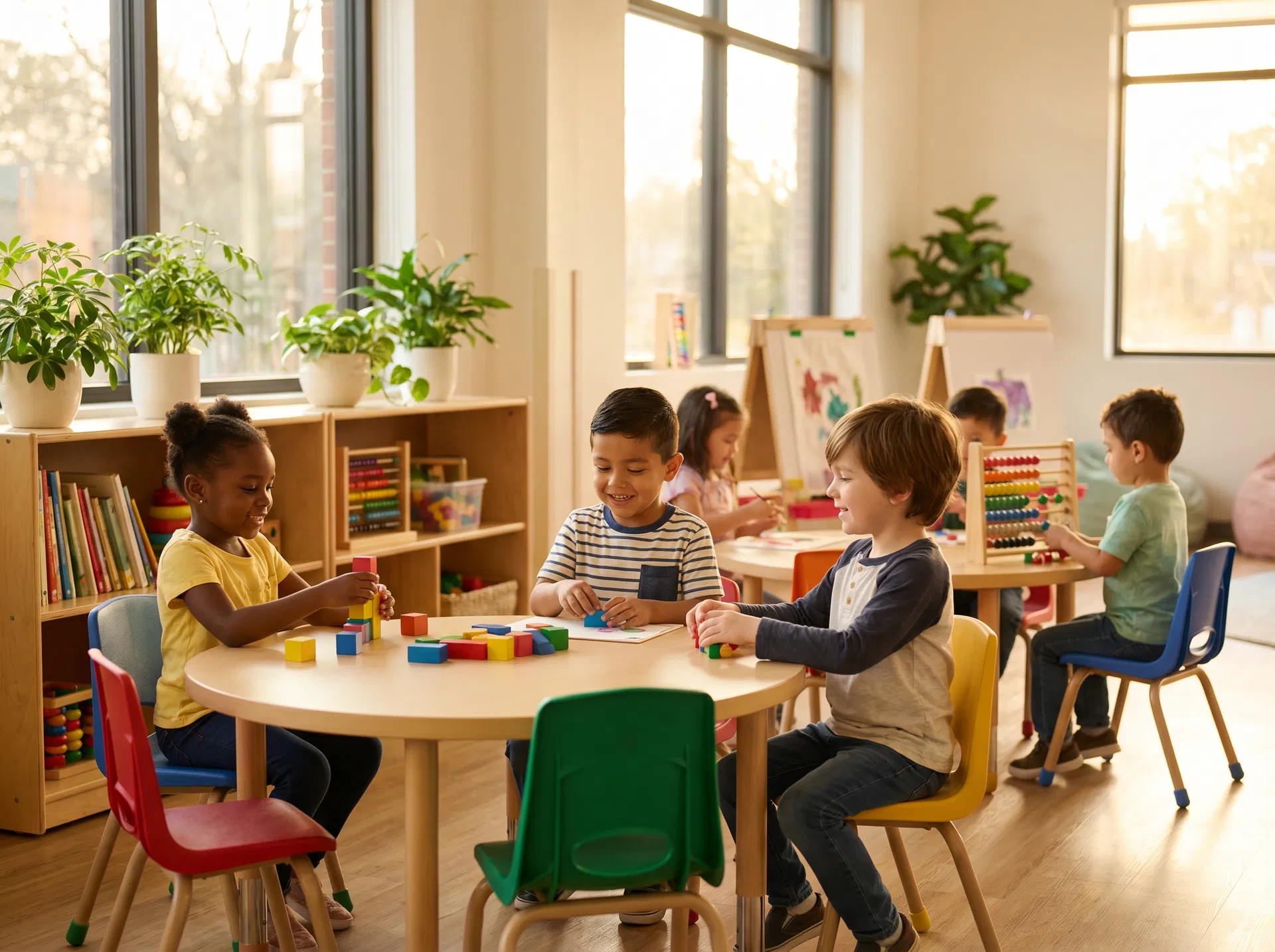 Children learning at Victory Learning Academy