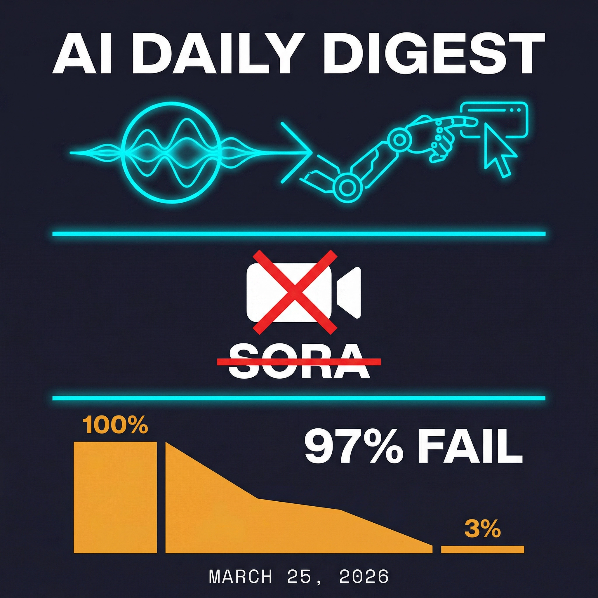 Siri Becomes an Agent, OpenAI Kills Sora, and Why 97% of AI Content Fails After 3 Months