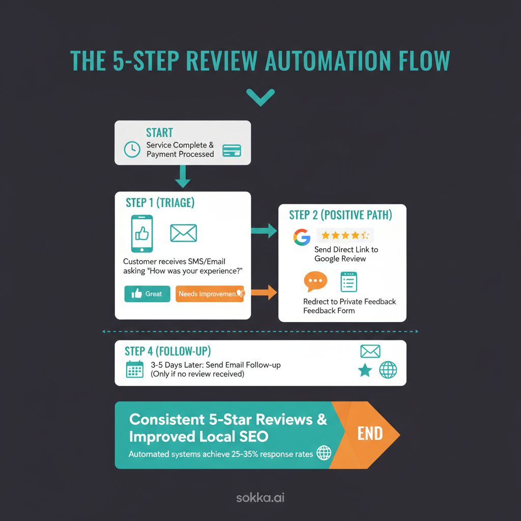 Infographic: How to Set Up Automated Review Requests That Actually Get Responses - Visual guide showing review requests and automation strategies for business growth