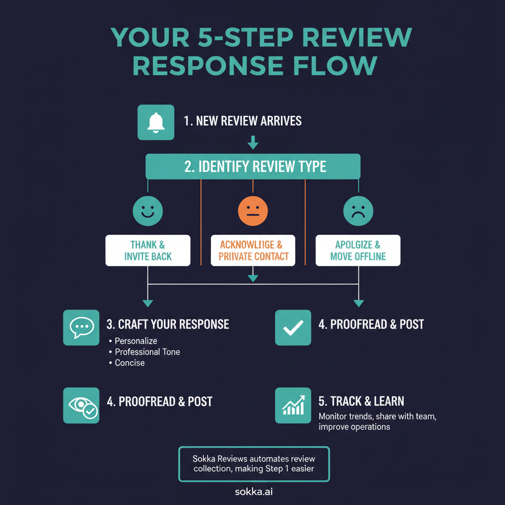 Infographic: The Complete Review Response Checklist for Business Owners - Visual guide showing review response and checklist strategies for business growth