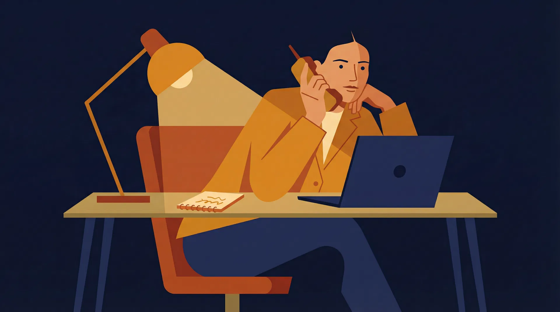 Recruiter on a phone call at a desk