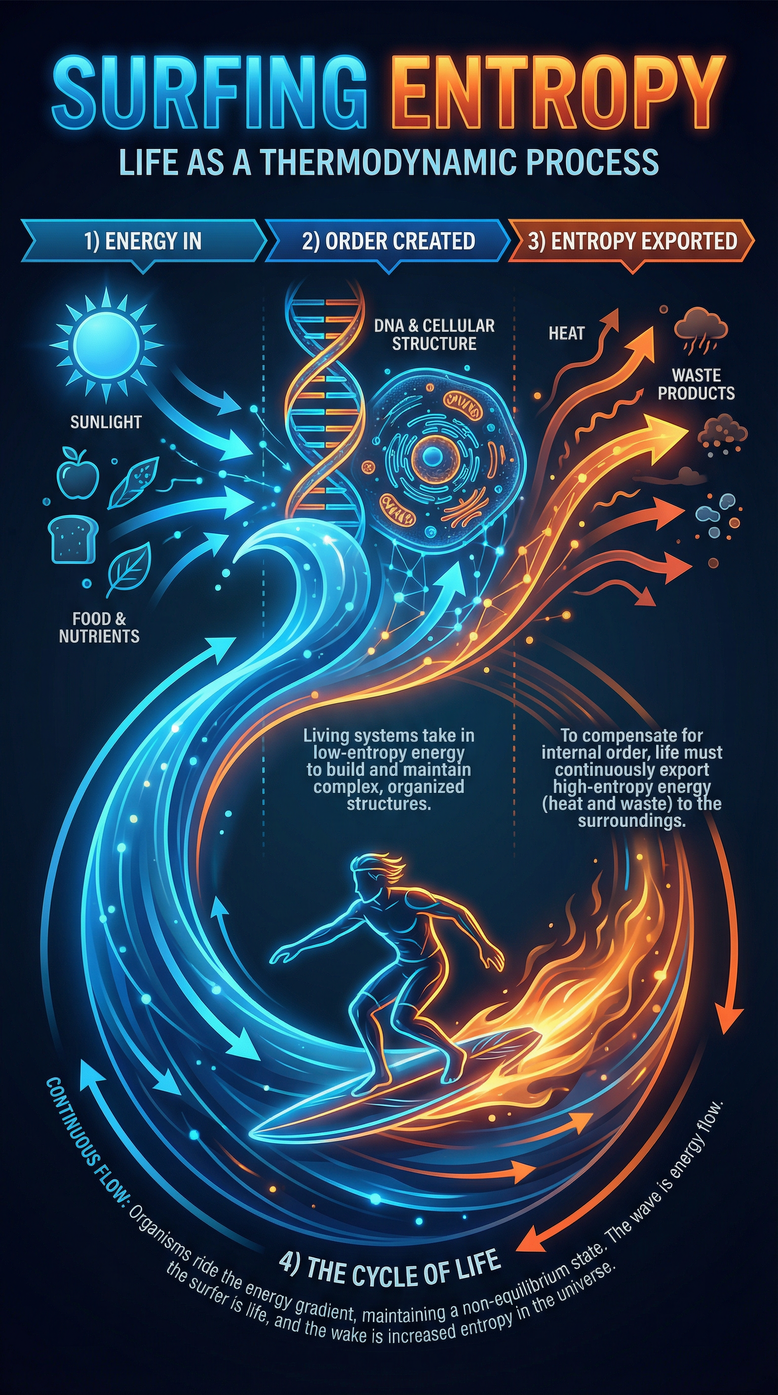 Infographic for You're Not Fighting Entropy. You're Surfing It.