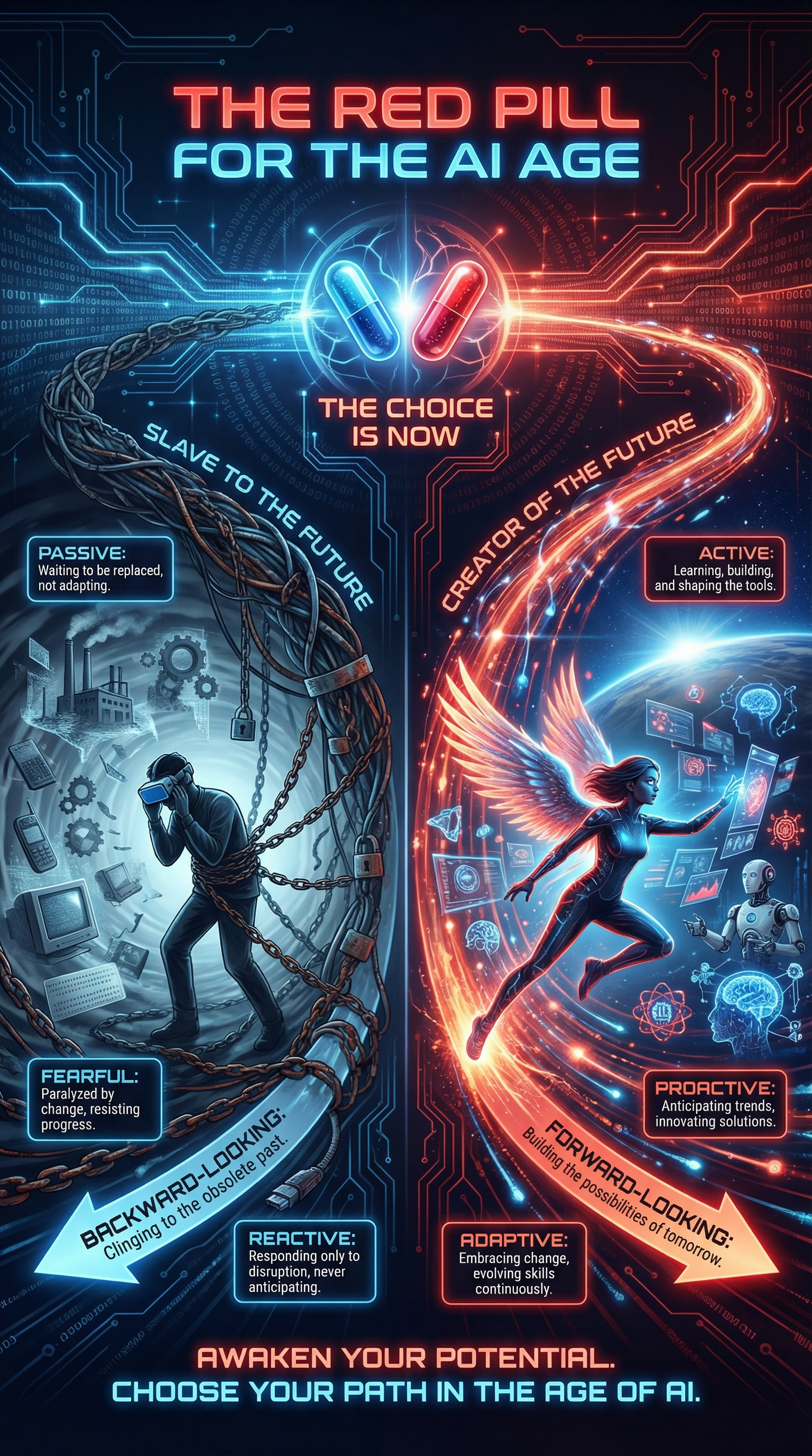 Infographic for The Red Pill for the AI Age