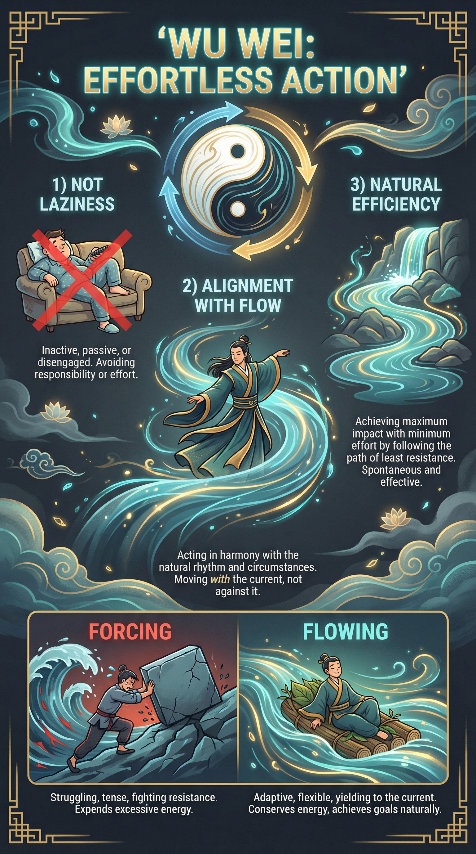 Infographic for Wu Wei: The Science of Effortless Action