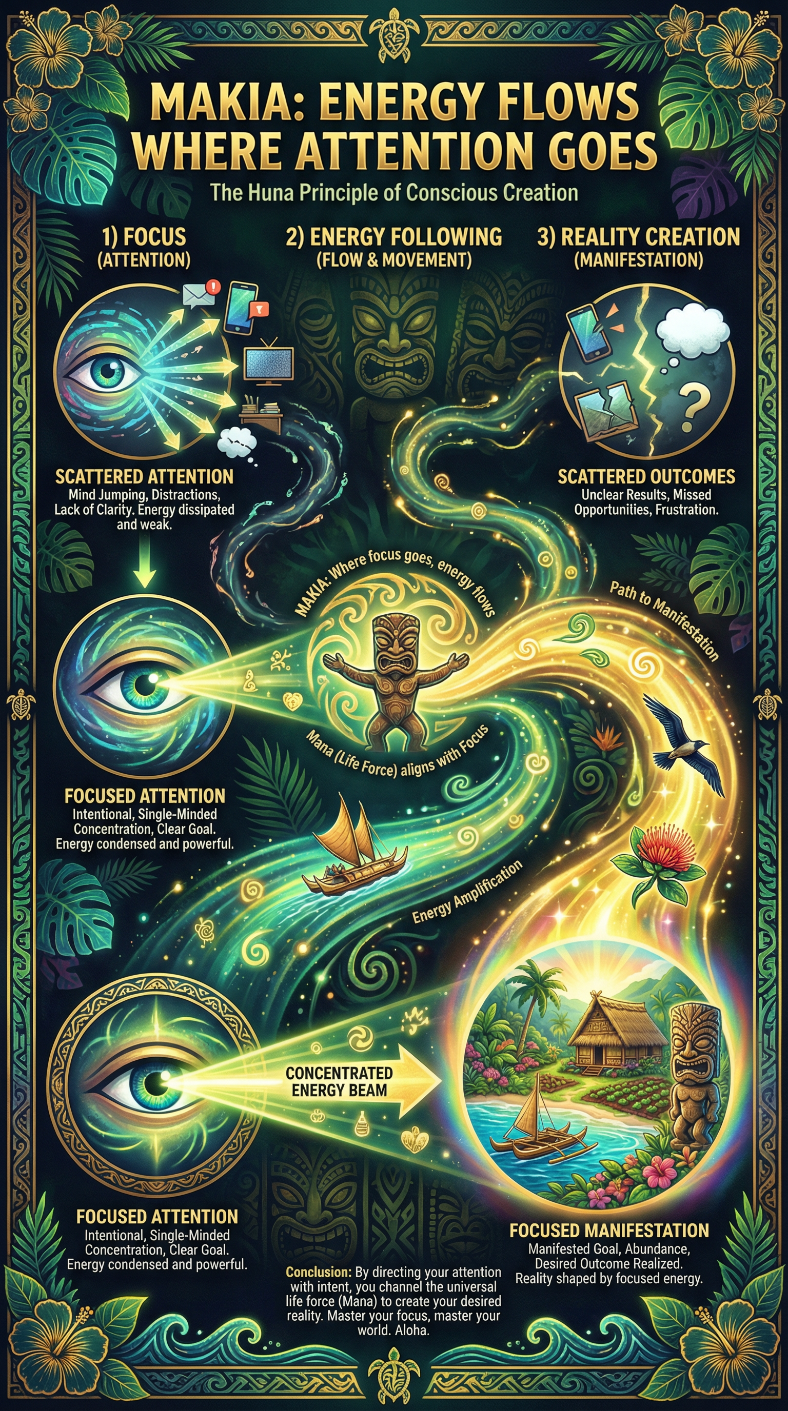 Infographic for MAKIA: Energy Flows Where Attention Goes