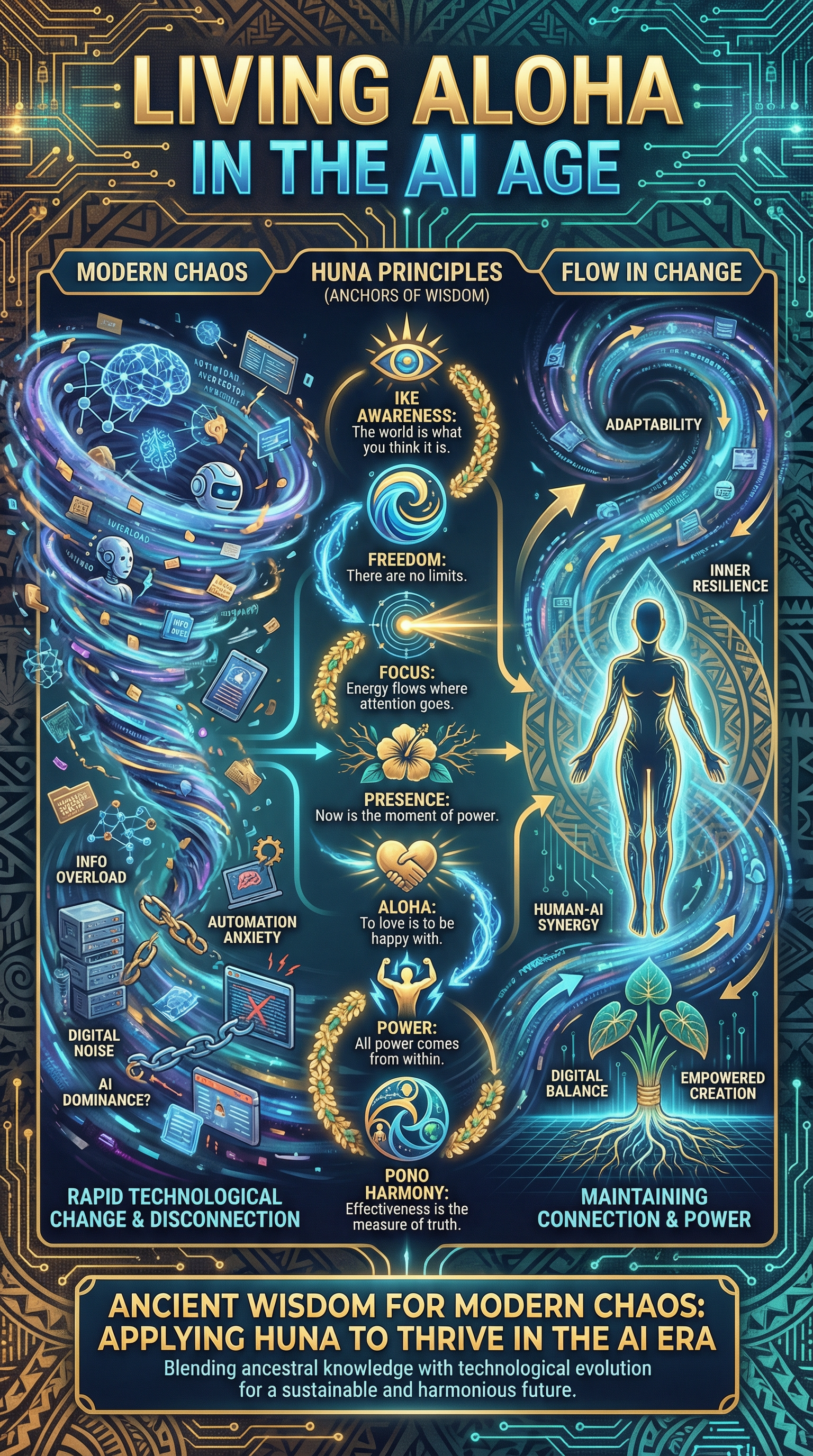 Infographic for Living Aloha in the AI Age