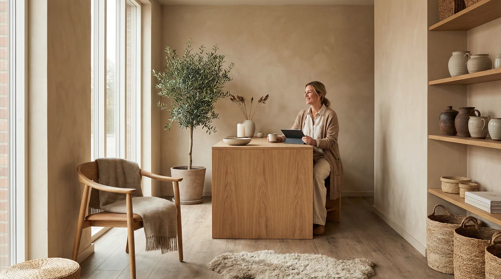 Behandler i sin klinik