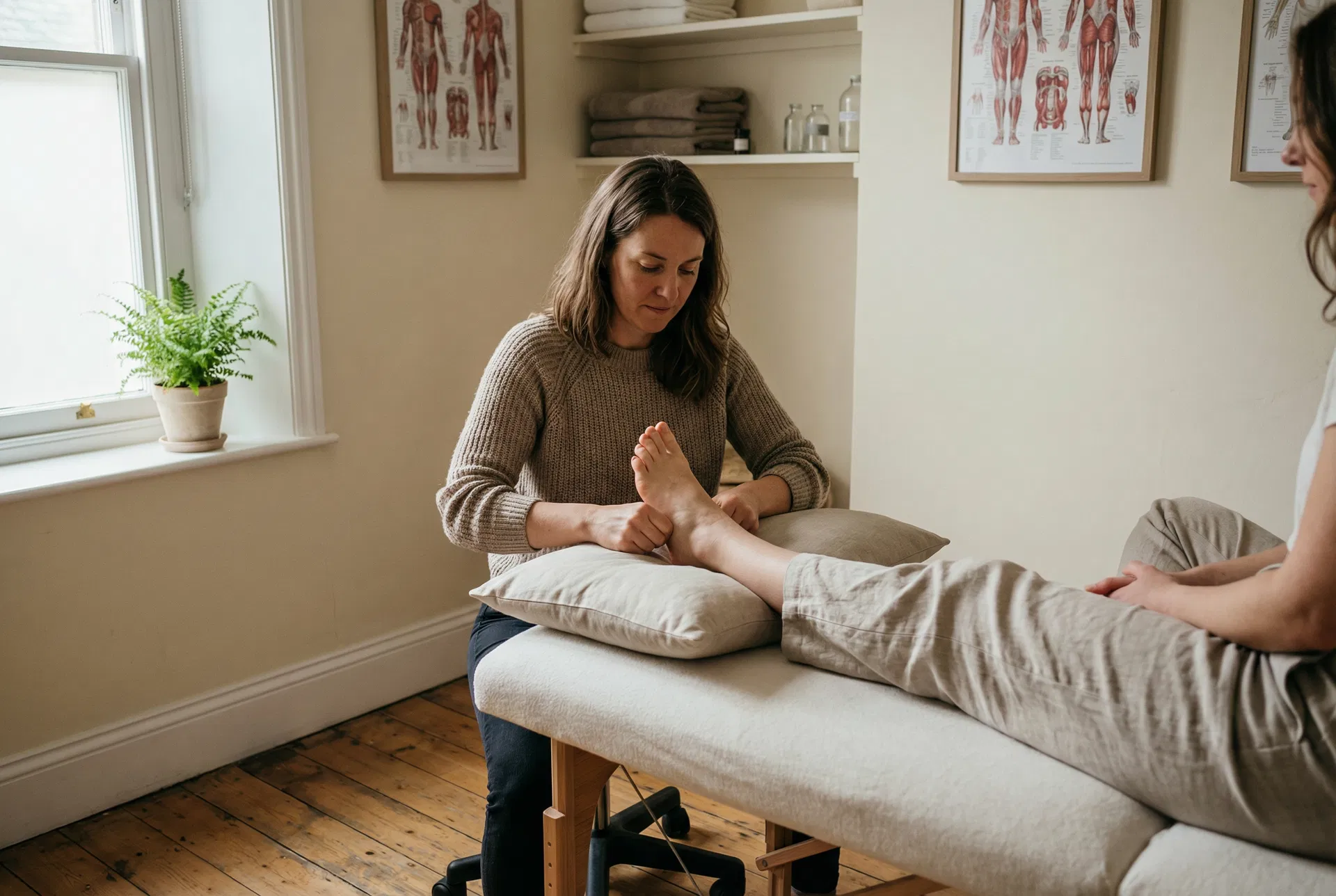 Behandler i sin klinik