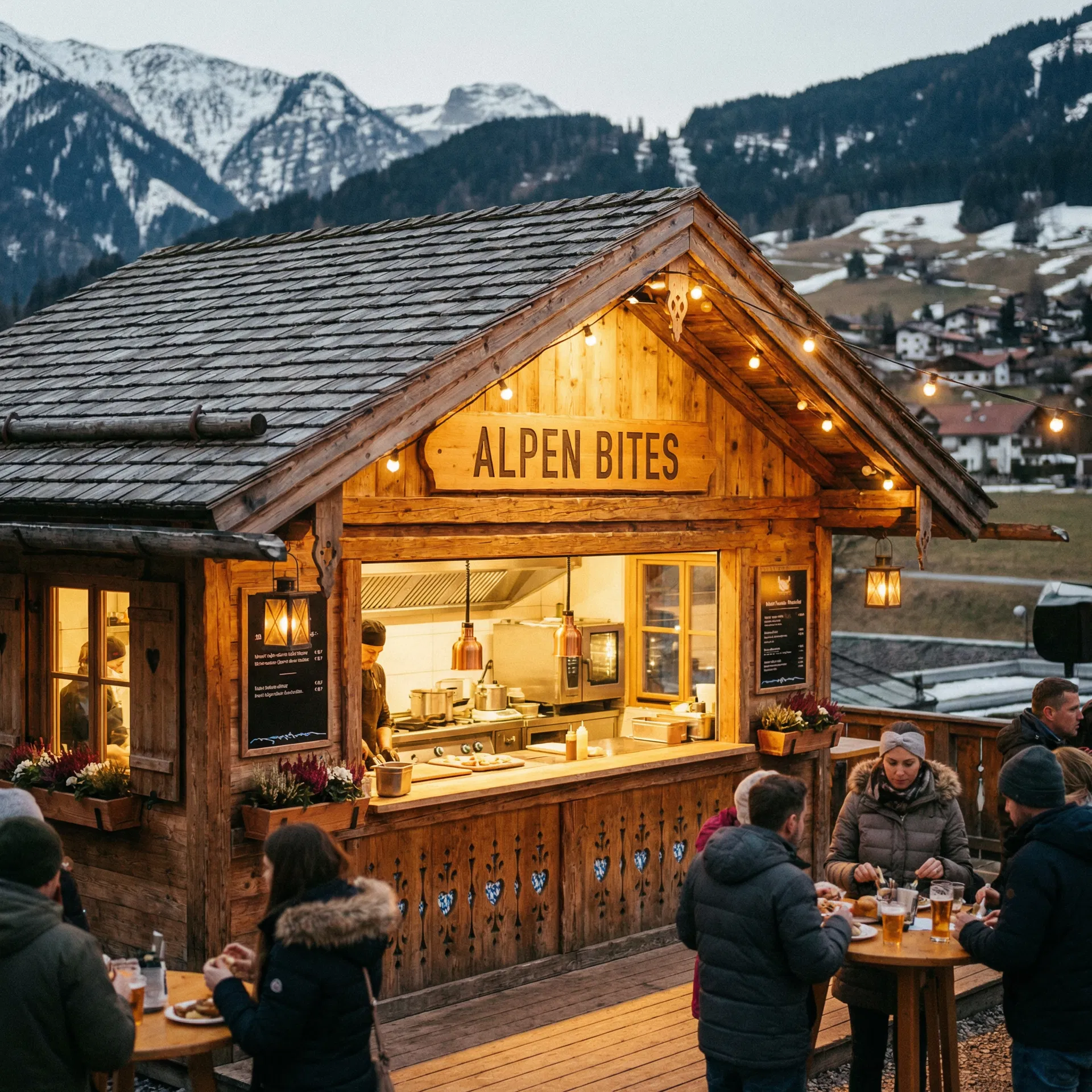 Alpine kiosk vibes — the inspiration 🏔️