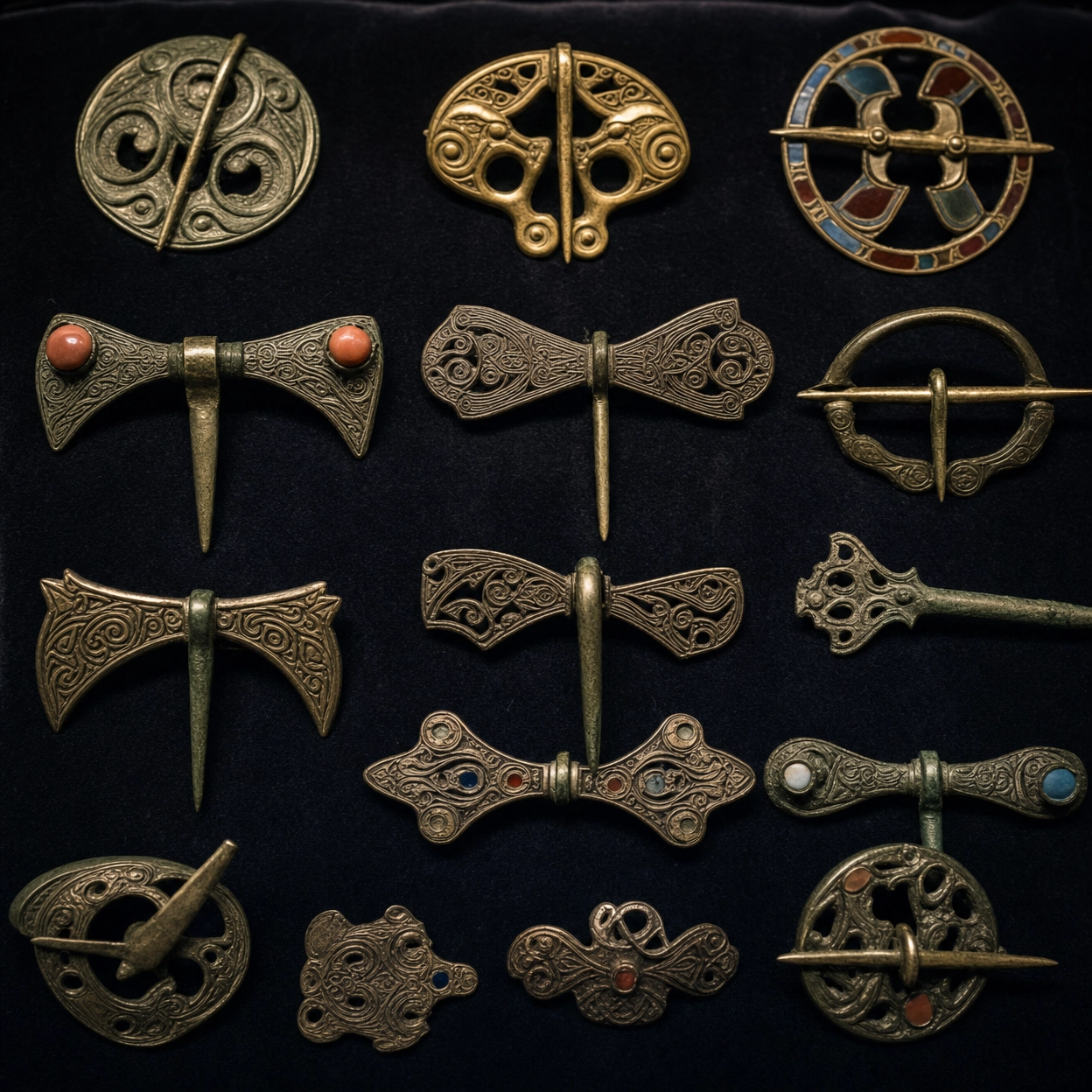 Fibules en Bronze Gauloises