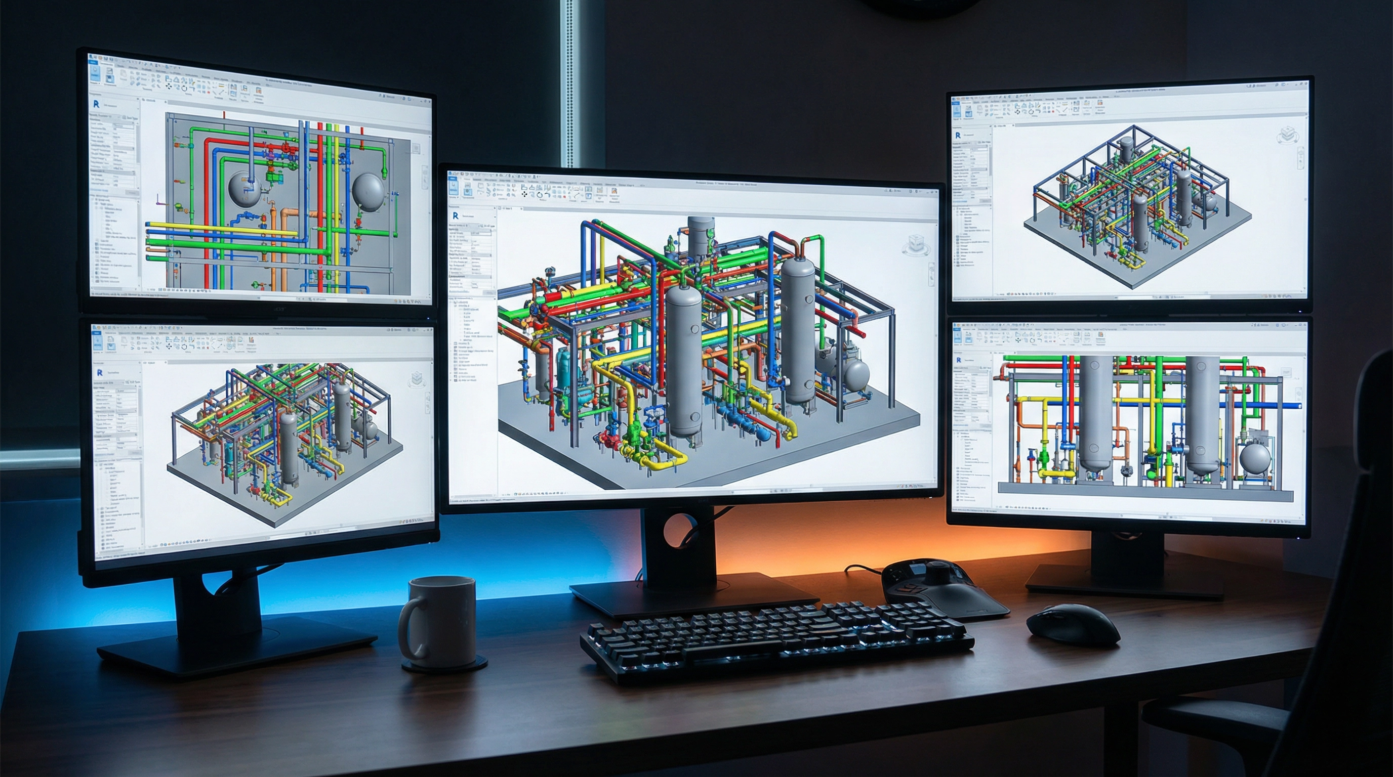 BIM 3D model of industrial plant