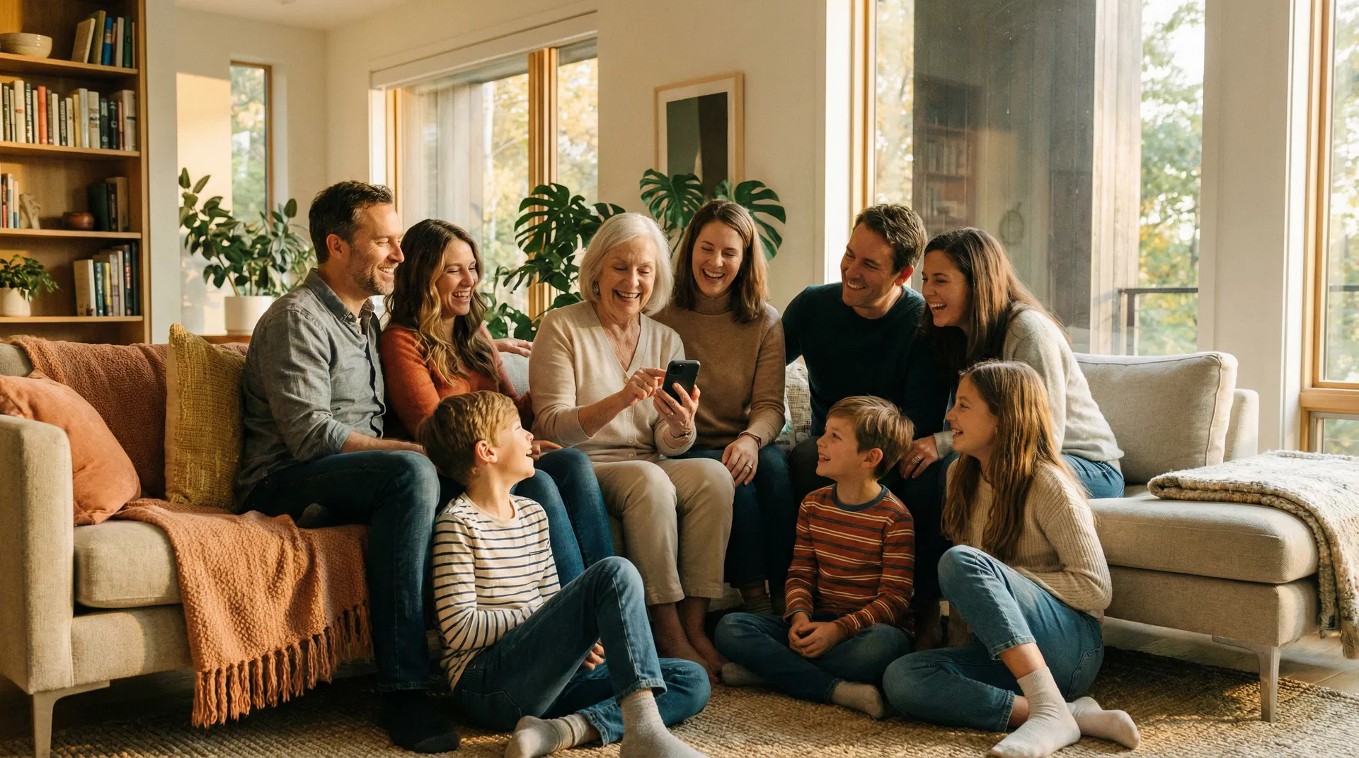 Multigenerational family together