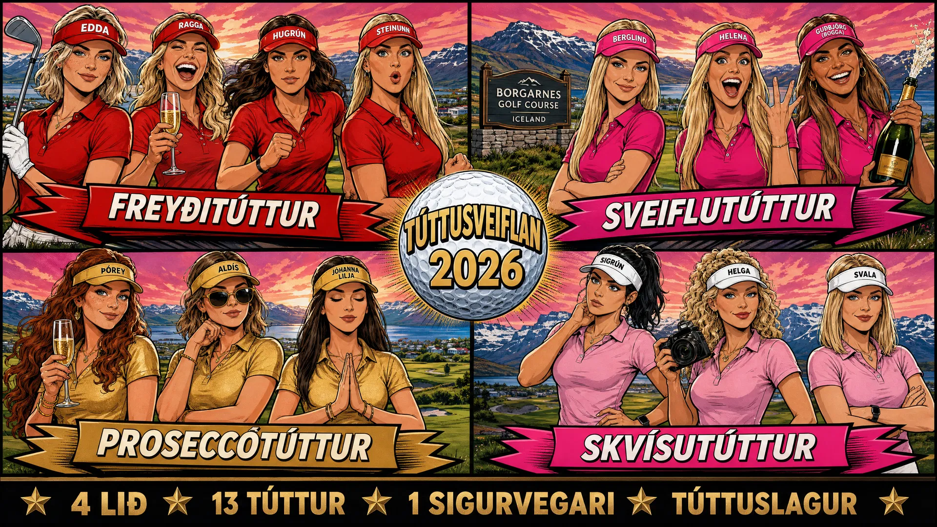 Túttusveiflan 2026 — Liðin fjögur