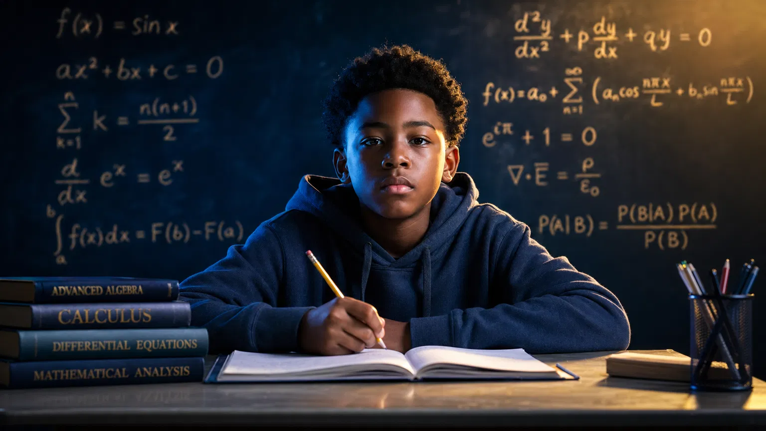 Student studying mathematics