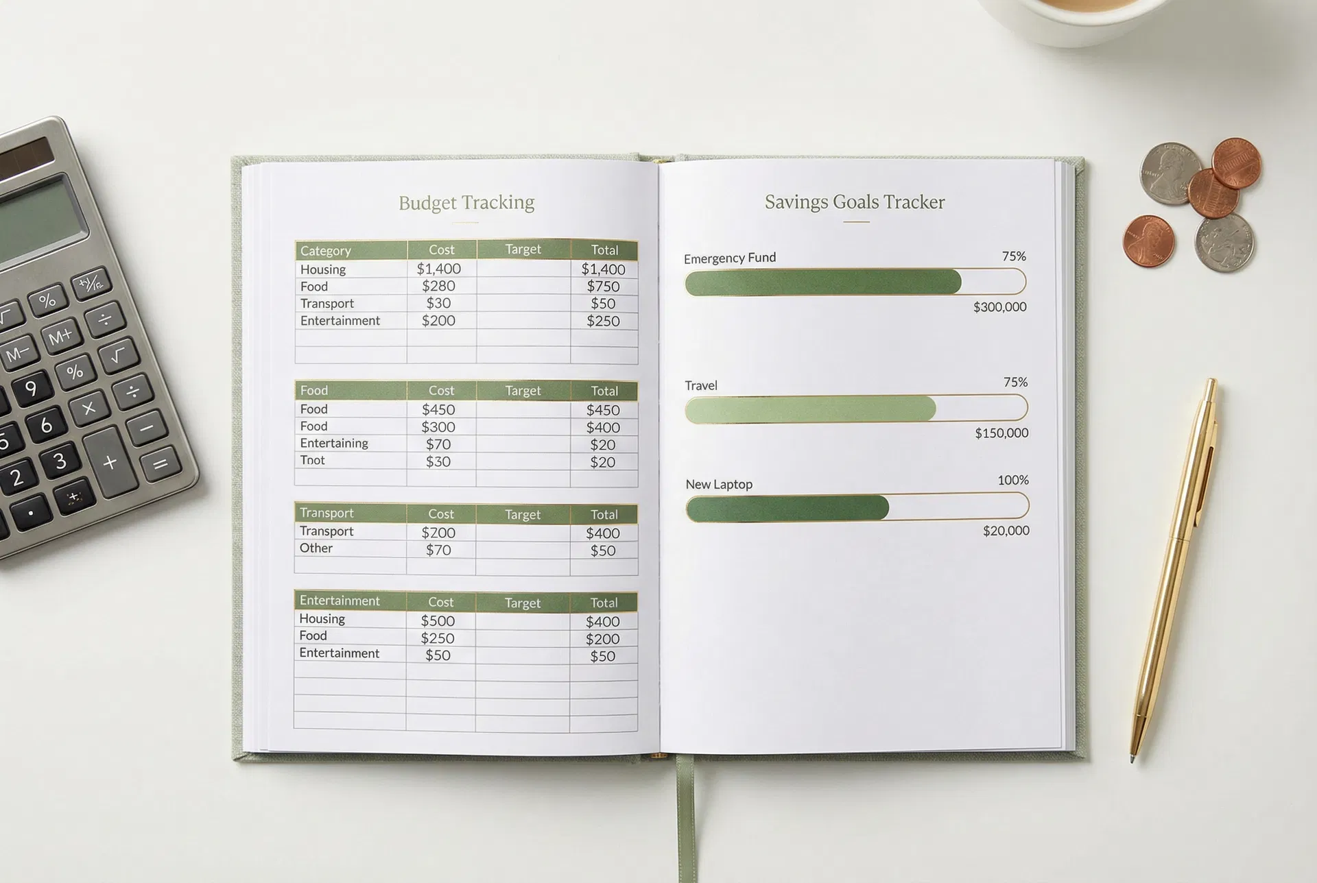 Money Mastery Financial Planner - Inside Pages