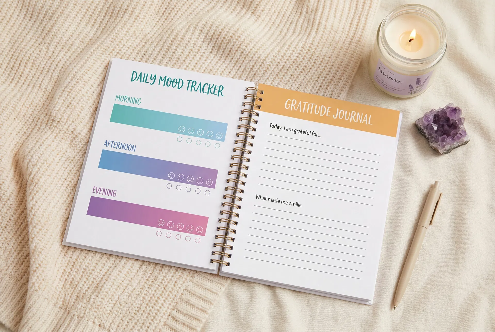 Mental Wellness & Resilience Planner - Inside Pages