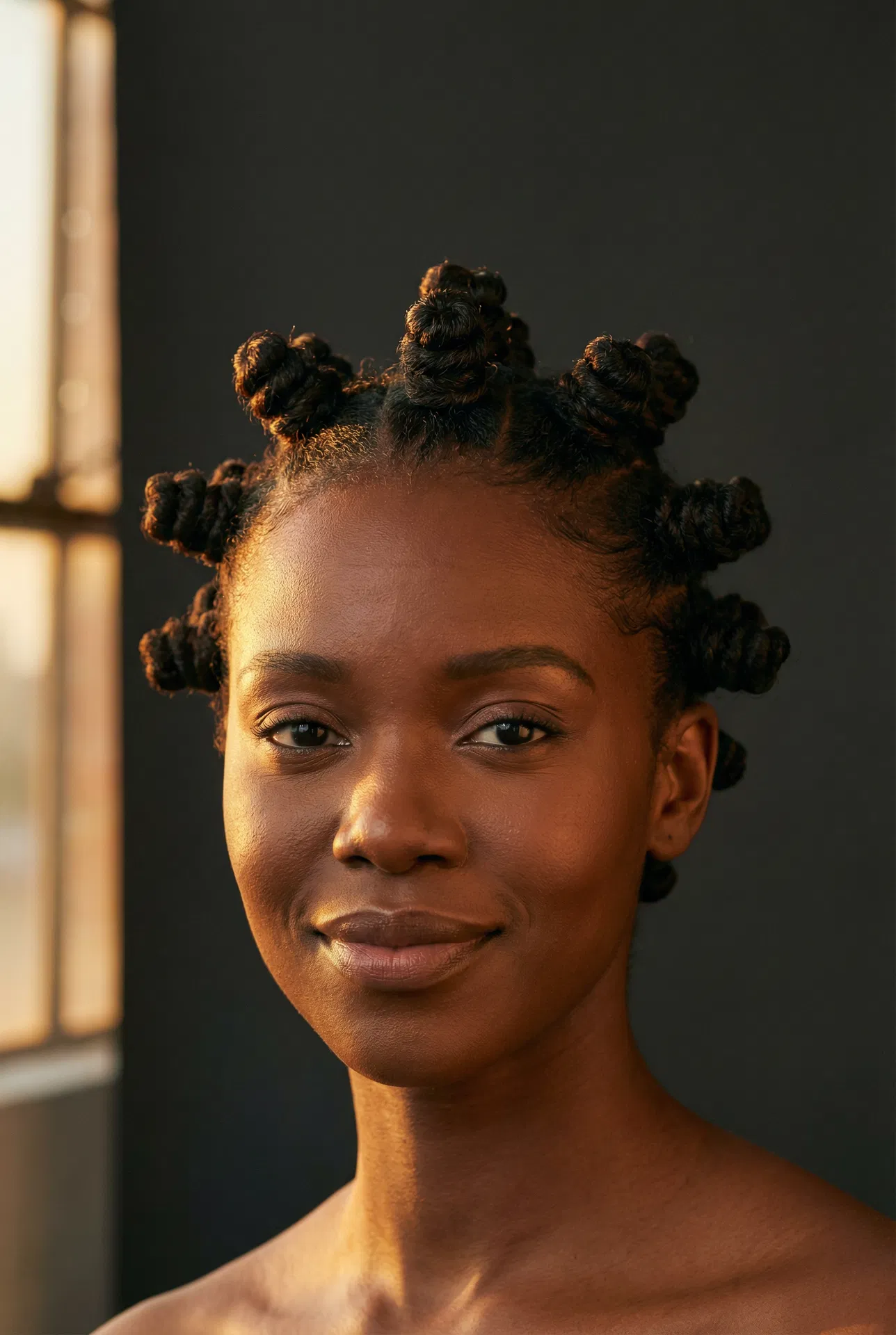 Bantu Knots — Black woman