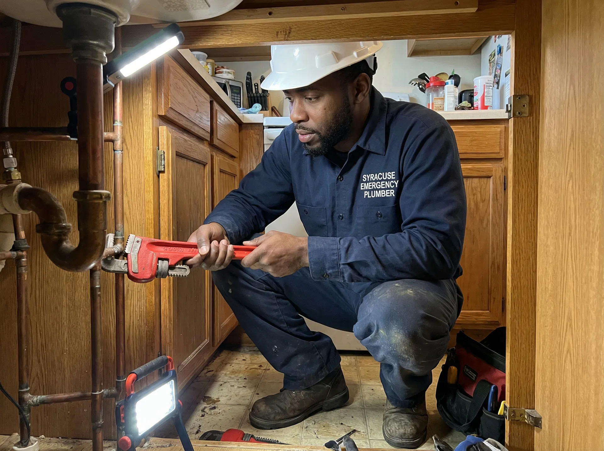 Burst Pipe Repair by Syracuse Emergency Plumber in DeWitt, NY