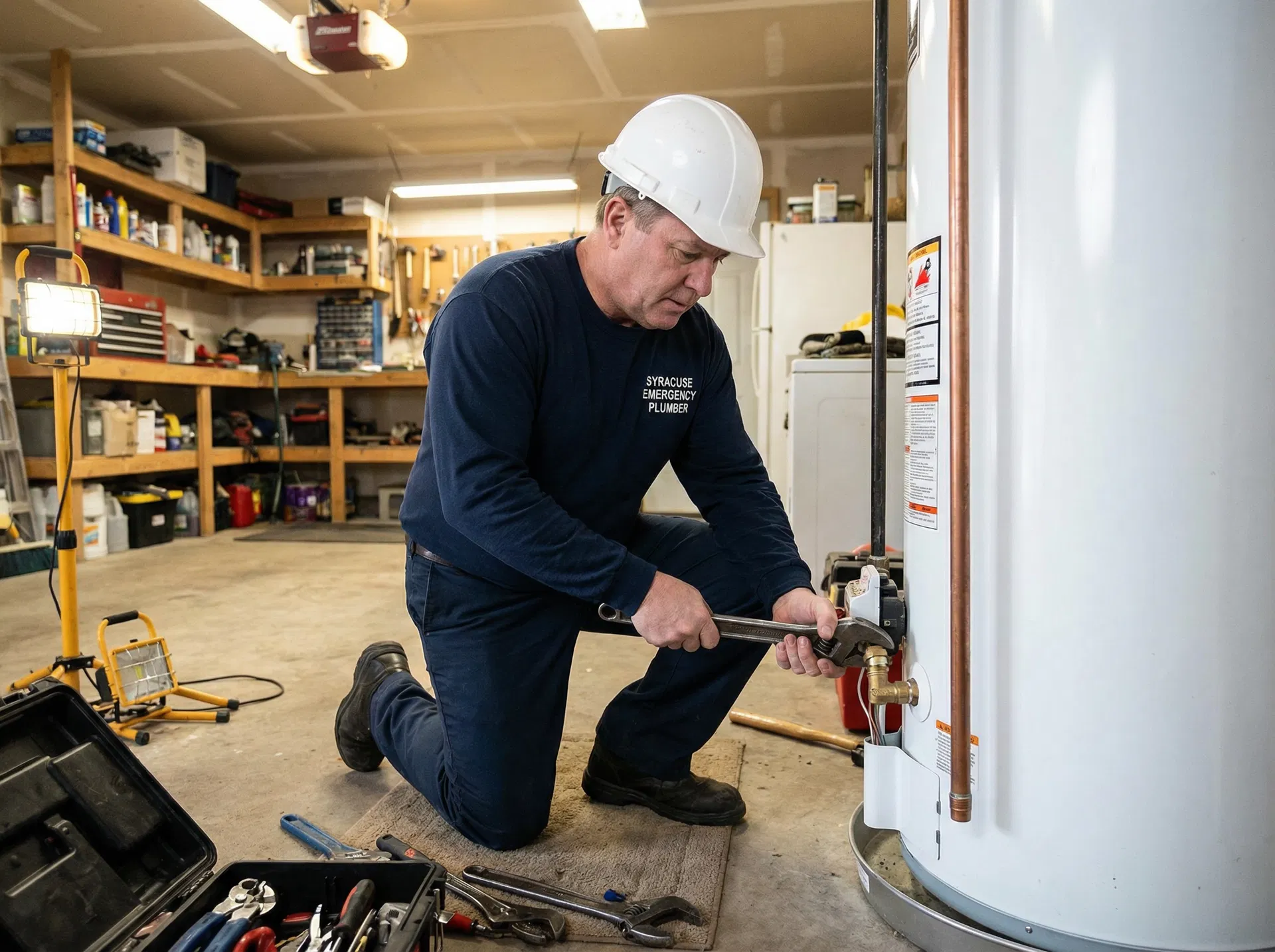Water Heater Install by Syracuse Emergency Plumber in Fayetteville, NY