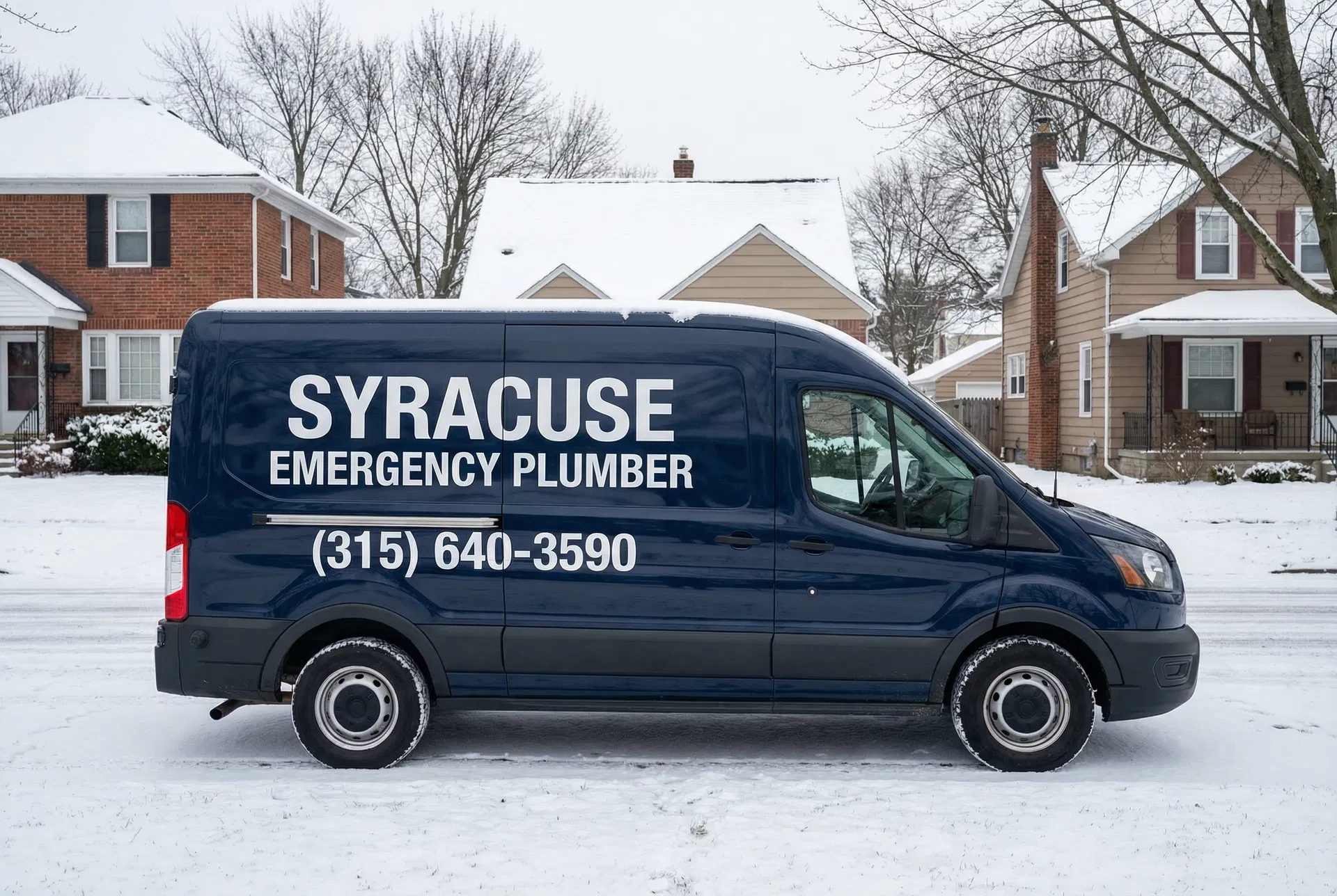 Syracuse Emergency Plumber branded service van