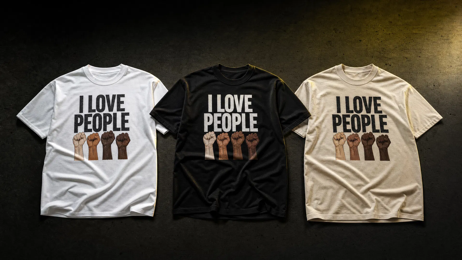 I Love People Unisex Tee in Black