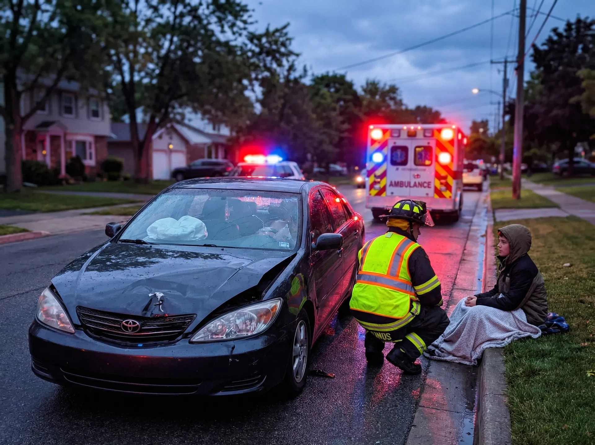 A teen passenger unable to communicate after a crash