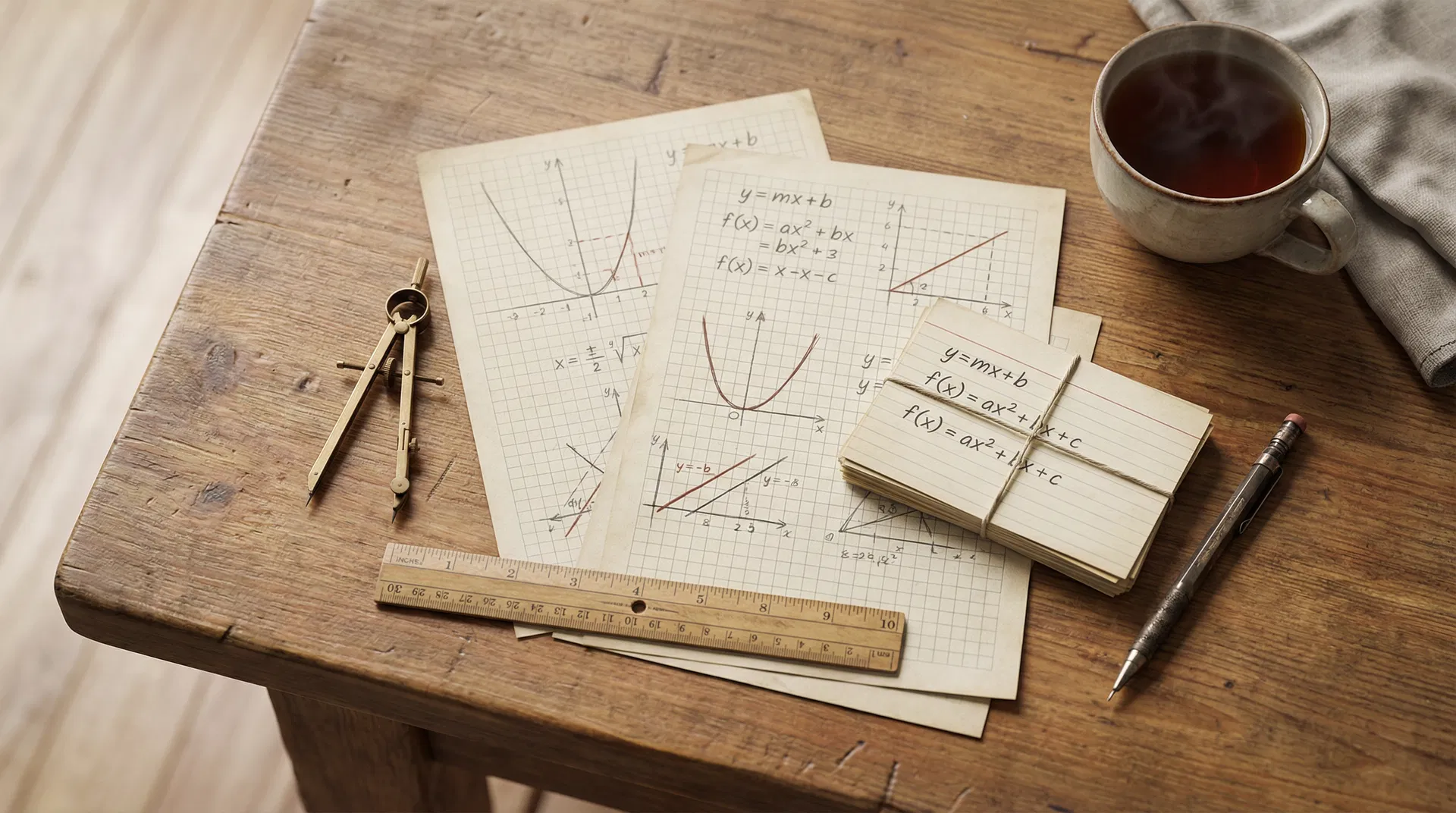 Mathematical tools on a craftsman's workbench