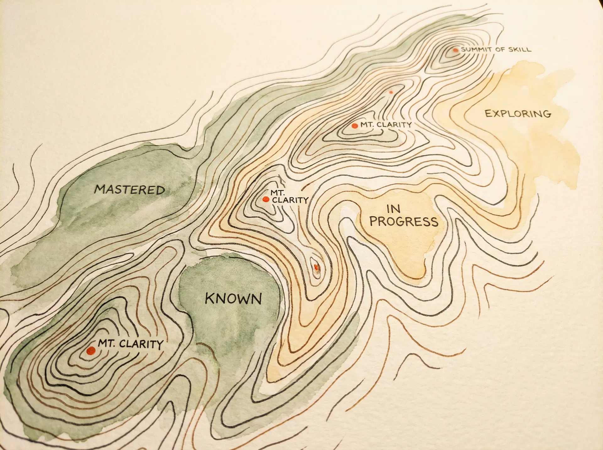 Topographic progress map