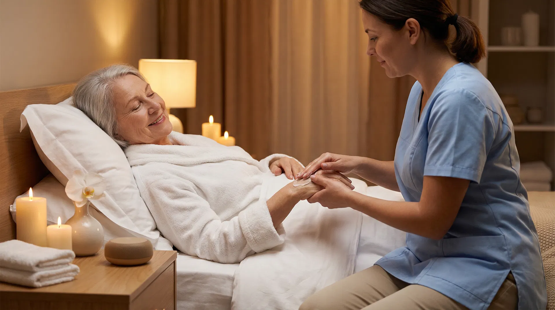 Luxury in-bed spa care