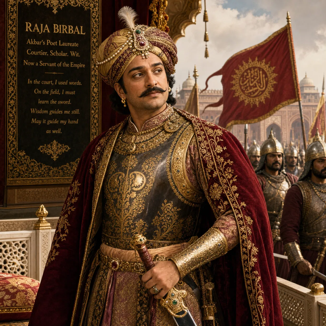 Raja Birbal in battle dress