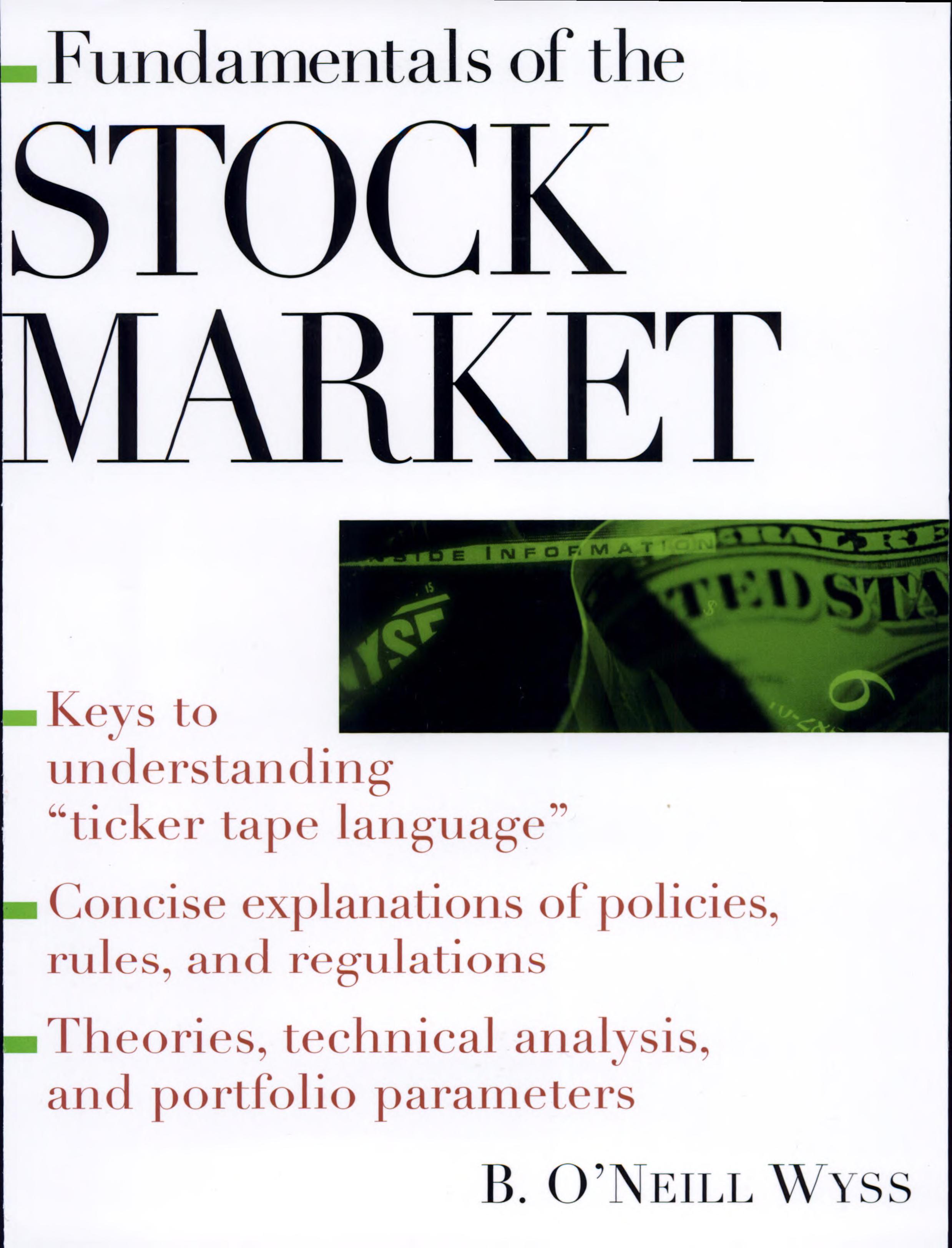 Fundamentals of the Stock Market by B. O'Neill Wyss — book cover