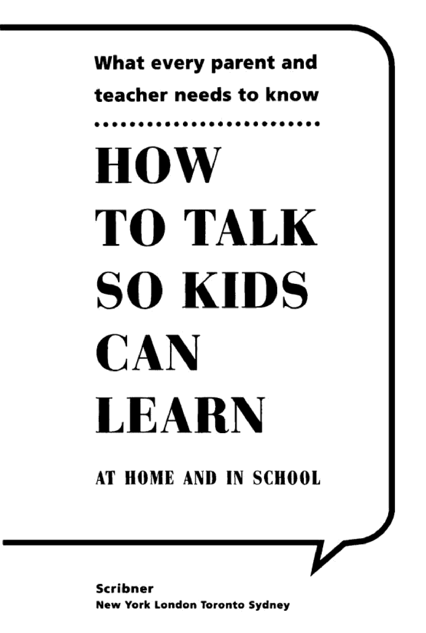 How to Talk So Kids Will Listen & Listen So Kids Will Talk by Adele Faber — book cover