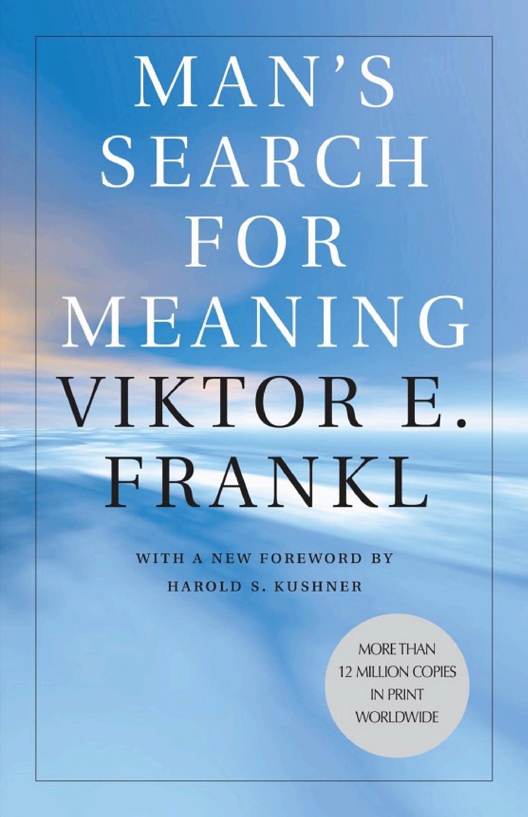 Man`s Search for Meaning by Viktor E. Frankl — book cover