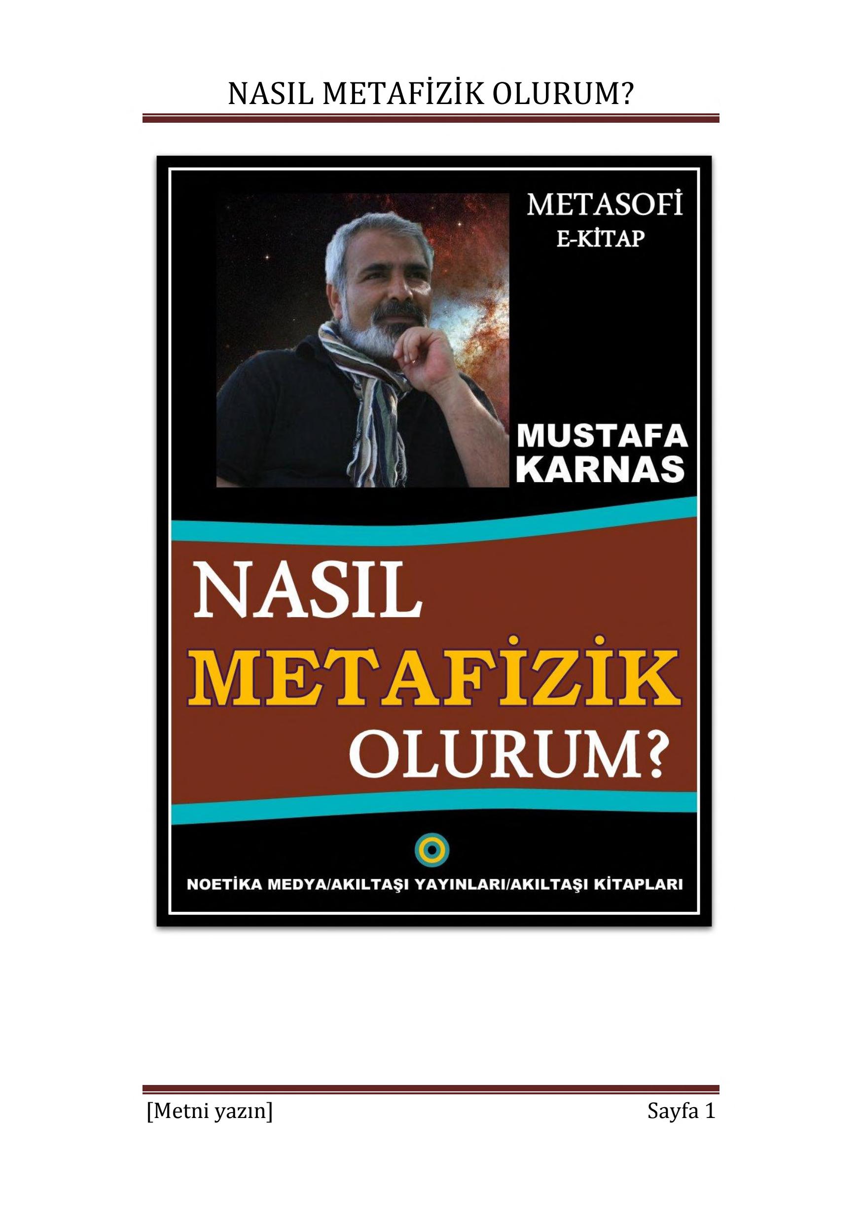 Nasıl Metafizik Olurum