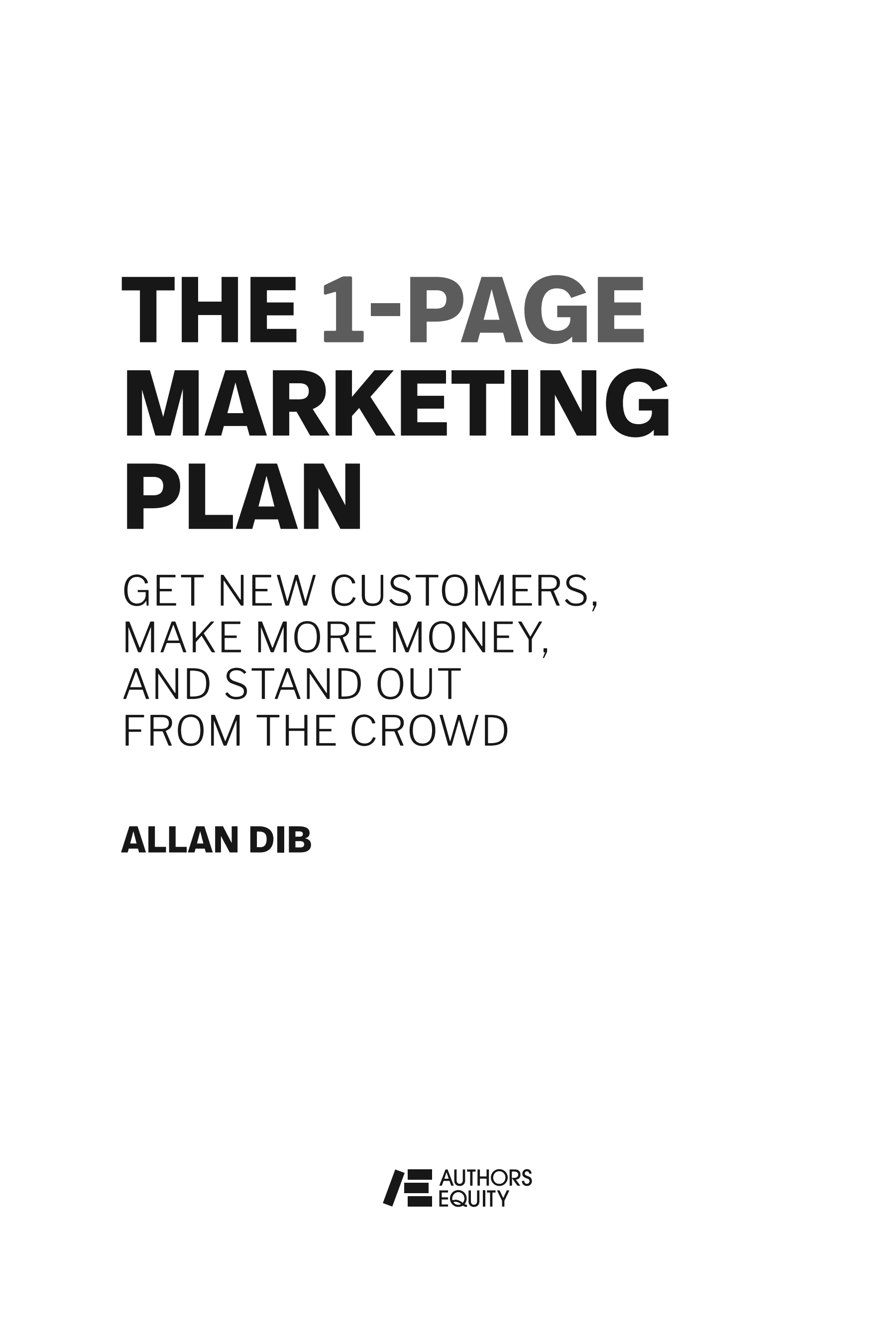 O Plano de Marketing de Uma Página