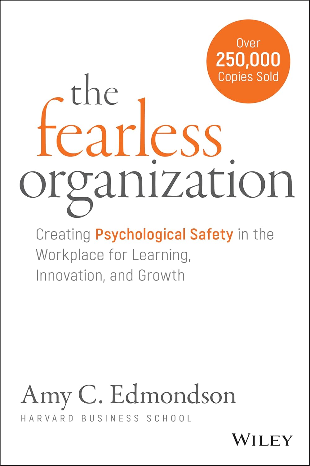 The Fearless Organization by Amy C. Edmondson — book cover