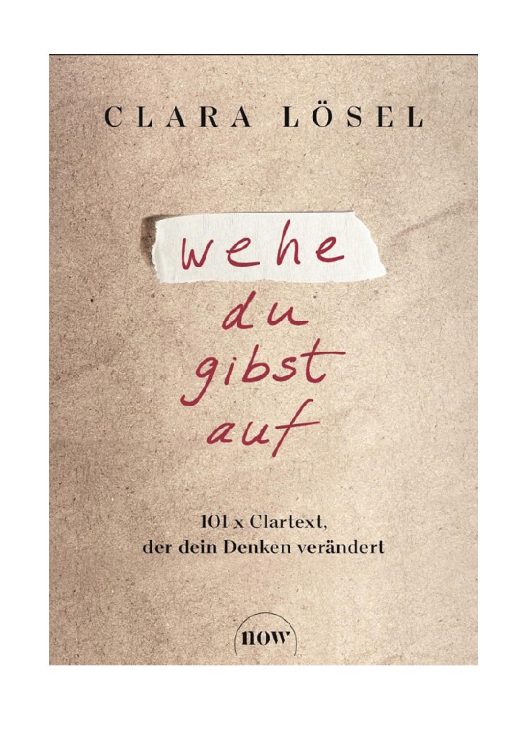 Wehe du gibst auf by Clara Lösel — book cover