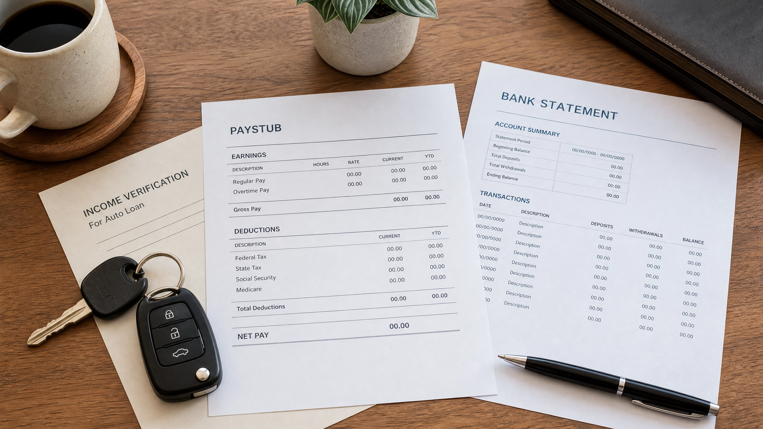Income verification for a Canadian car loan