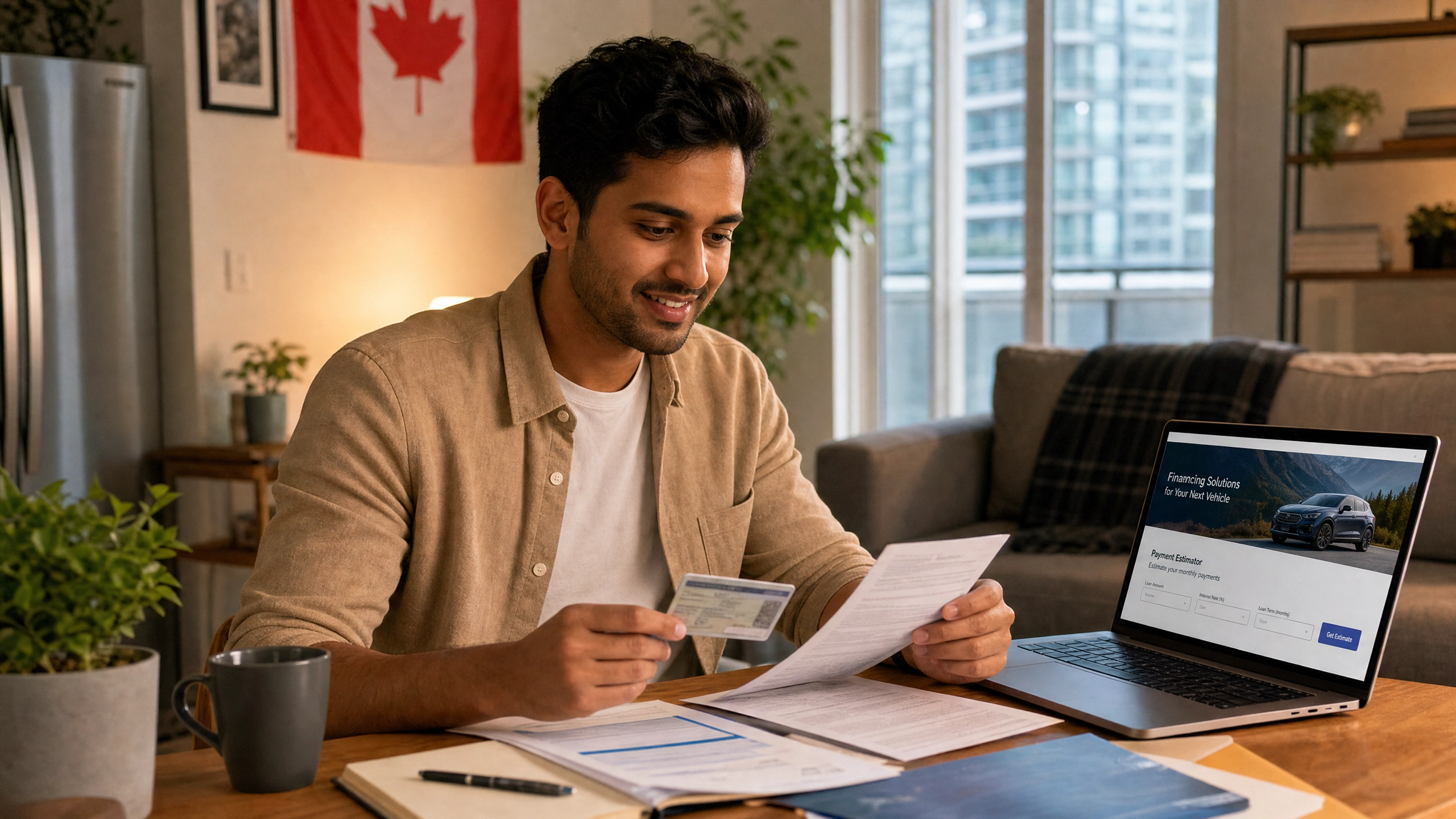 Newcomer to Canada reviewing car financing options