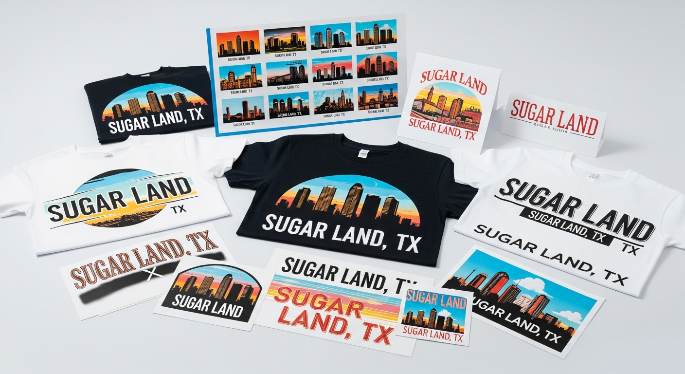 Custom Transfers for Sugar Land TX T-Shirt Shops